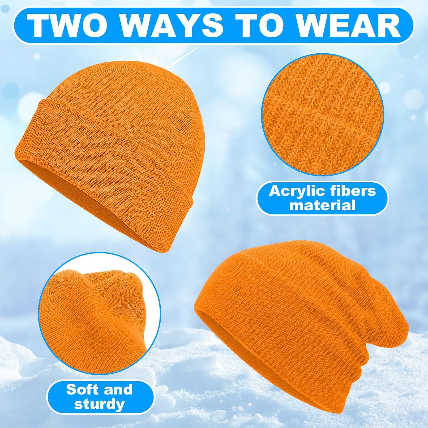 48 Pcs Bulk Winter Knit Beanies Gloves Men Women Warm Beanie Touchscreen Gloves Set Cozy Winter Accessories - Image 3