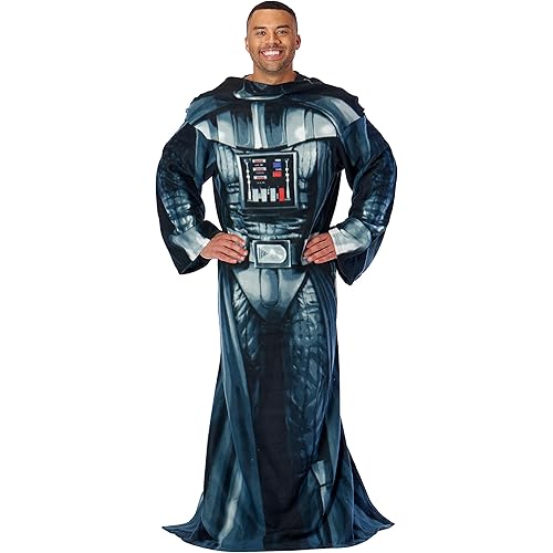 STAR WARS Comfy Throw Blanket with Sleeves, Adult-48 x 71 Inches, Being Darth Vader