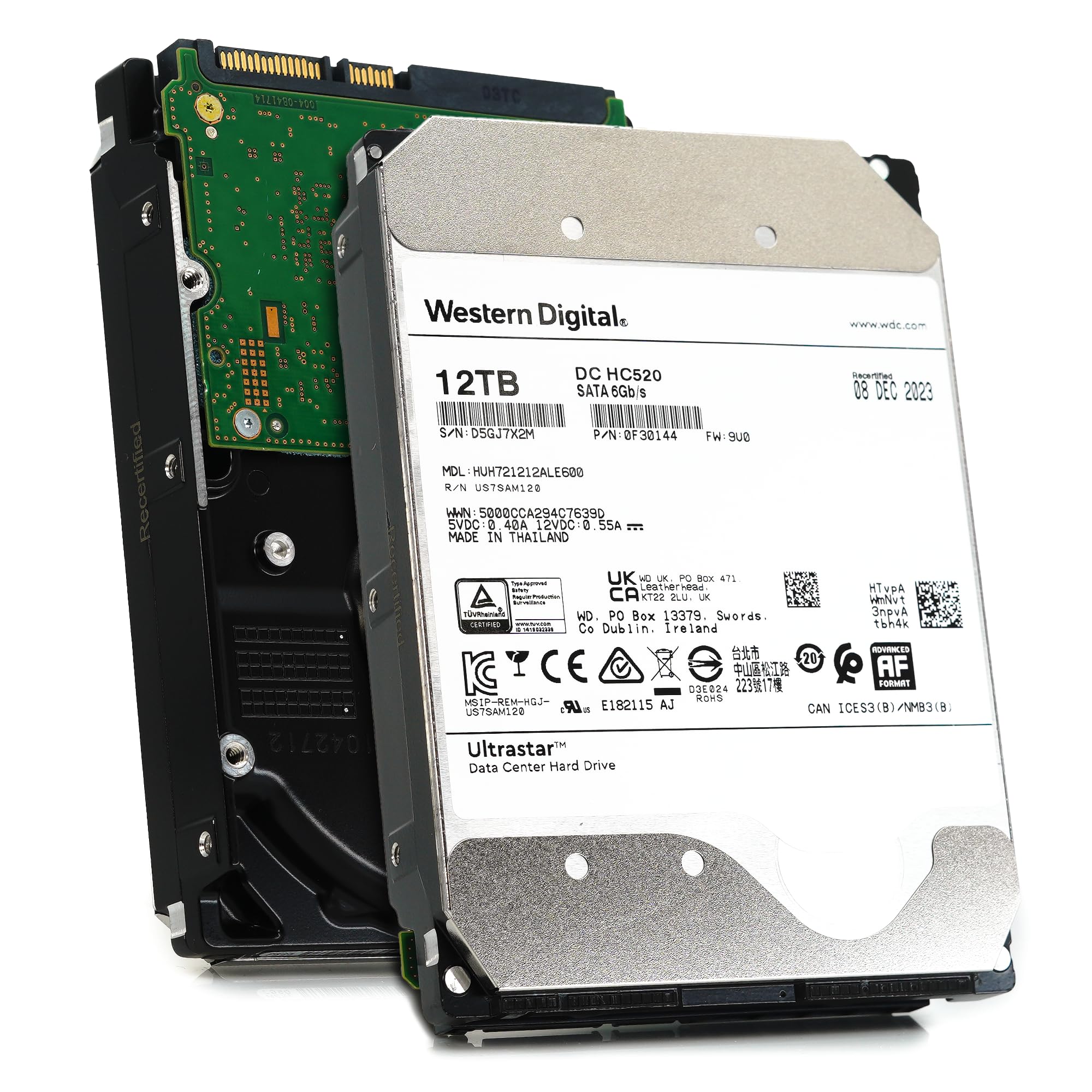 Amazon.com: Western Digital Ultrastar DC HC520 HUH721212ALE600 0F30144 ...
