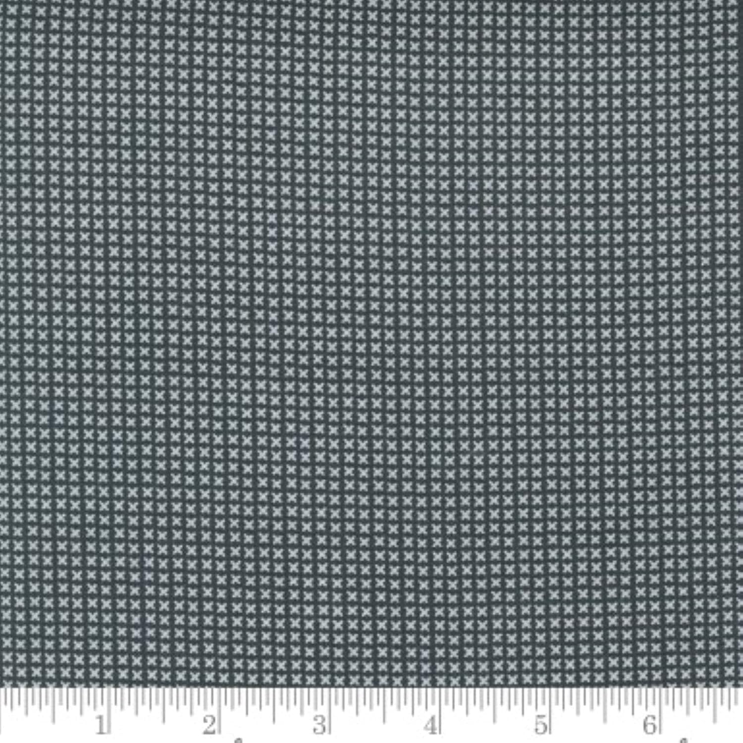 Moda Red Barn Christmas 55539 13 Black X's BTY