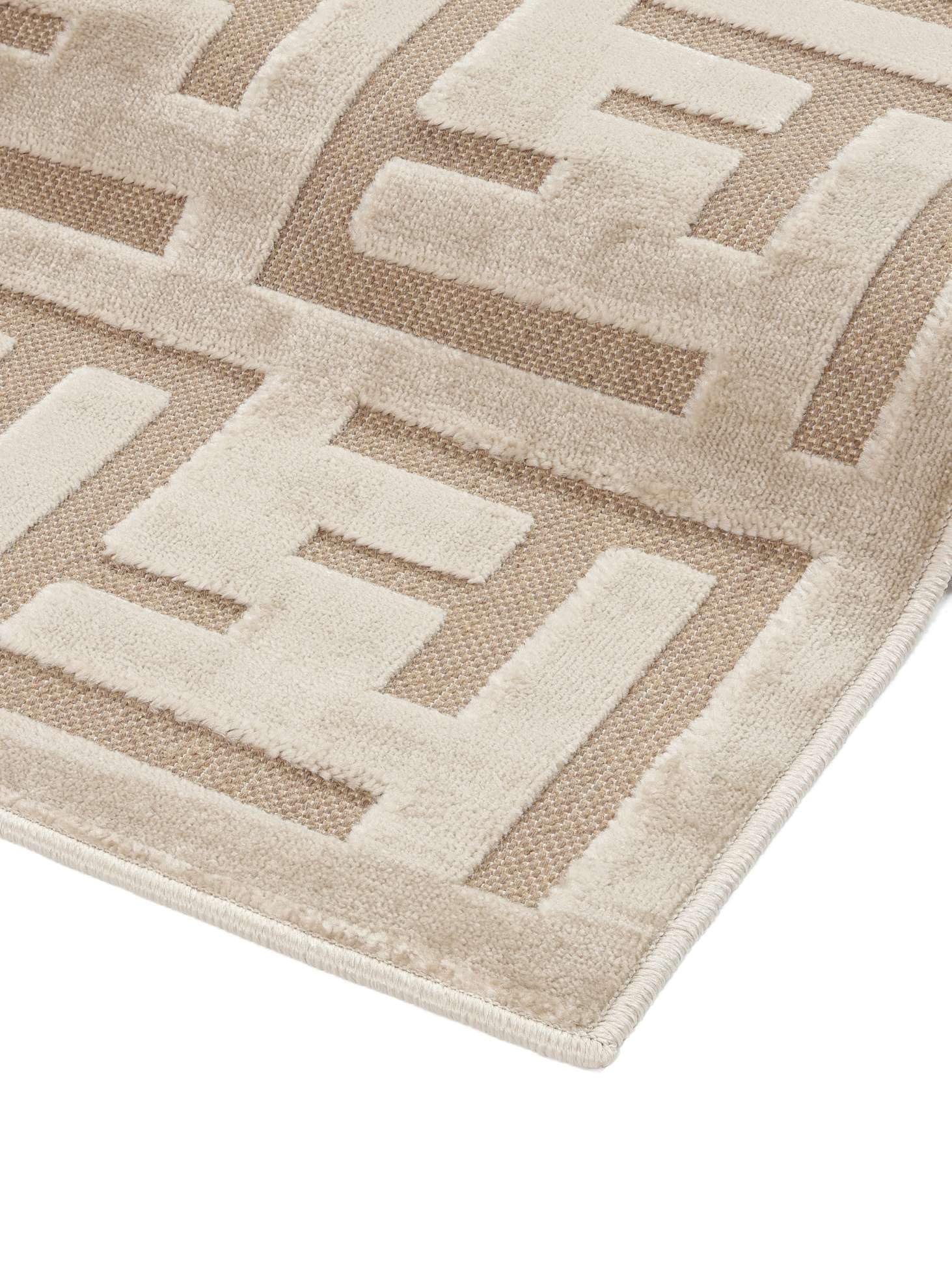 RugVista Dakari Tappeto, 160 x 230 cm, Beige | Rettangolare, Pelo medio, Lavabile solo a secco, Oeko-Tex 100