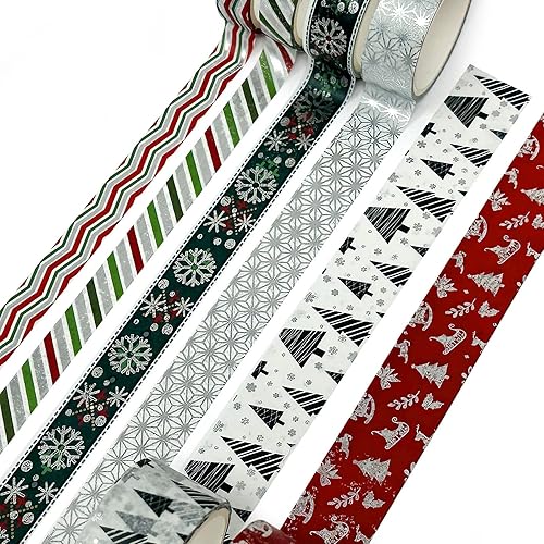 Miniatura 3 de allydrew Juego de Washi de temporada de invierno para artes y manualidades, álbumes de recortes, papelería, diario, 12 piezas de animación festiva