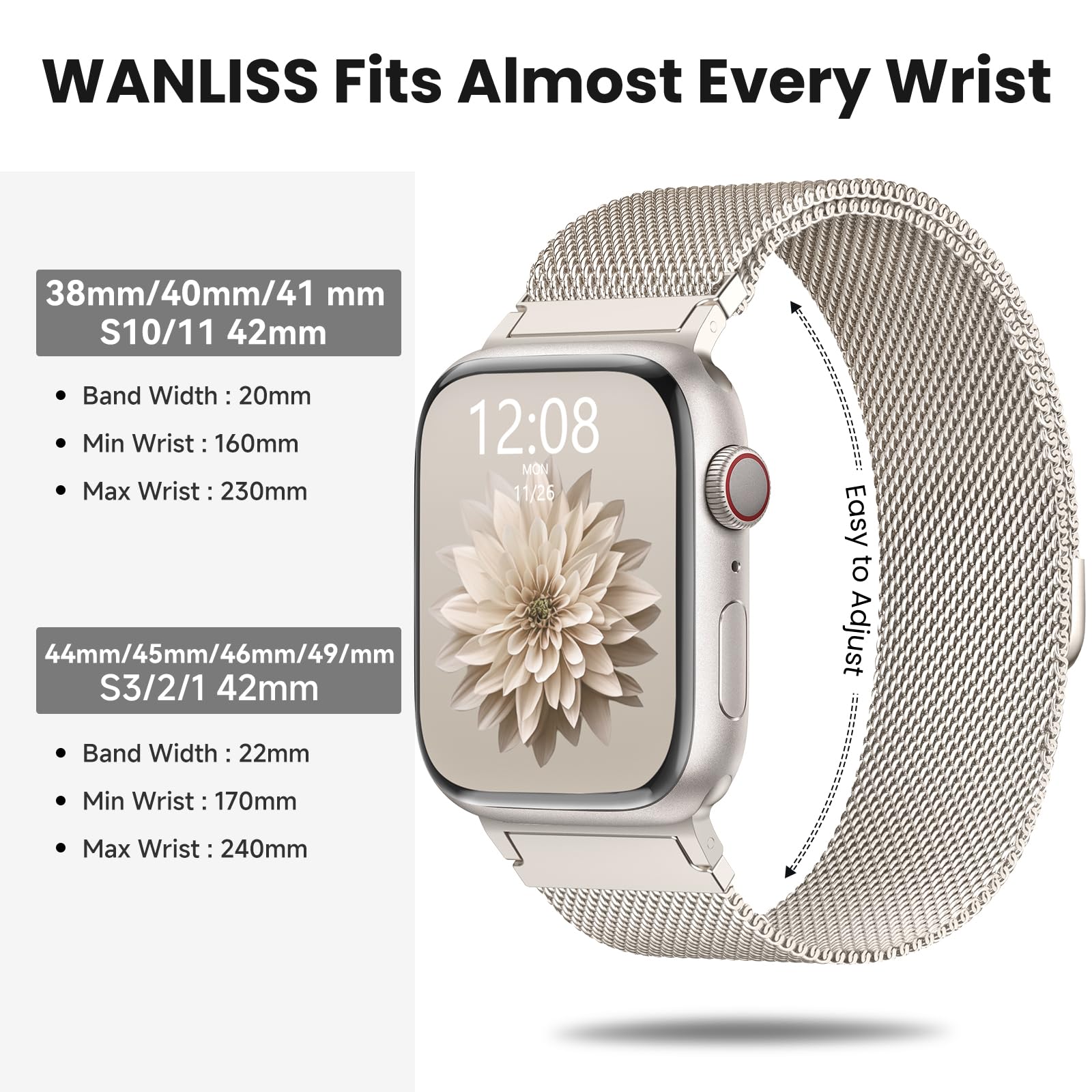 Amazon.com: Original Metal Milanese Loop Compatible with Apple