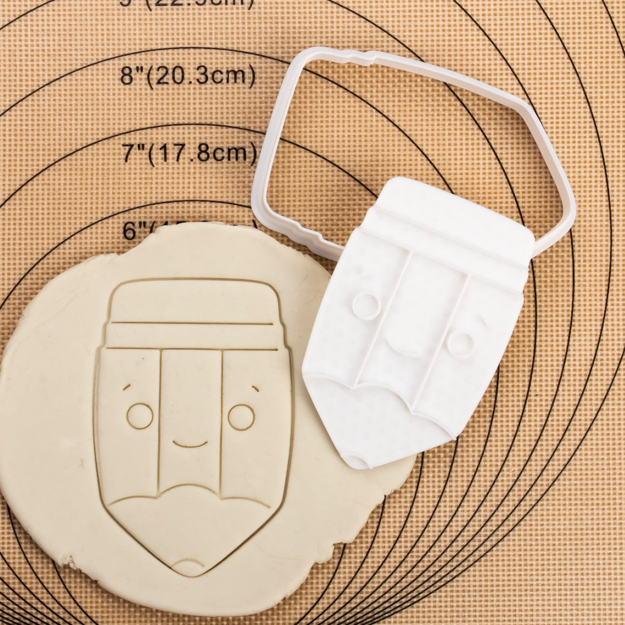 Flycalf Back To School Cookie Cutters With Plunger - 10 Piece 3D PLA Baking Set With Stamper