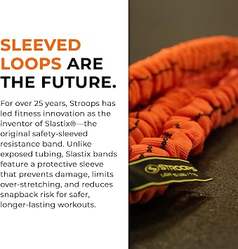 Stroops Deluxe Loop Slastix Resistance Bands for Professional Athletes and Beginners | Superior Exercise Bands for Strength Training, Full Body Workouts, and Home Gym Fitness