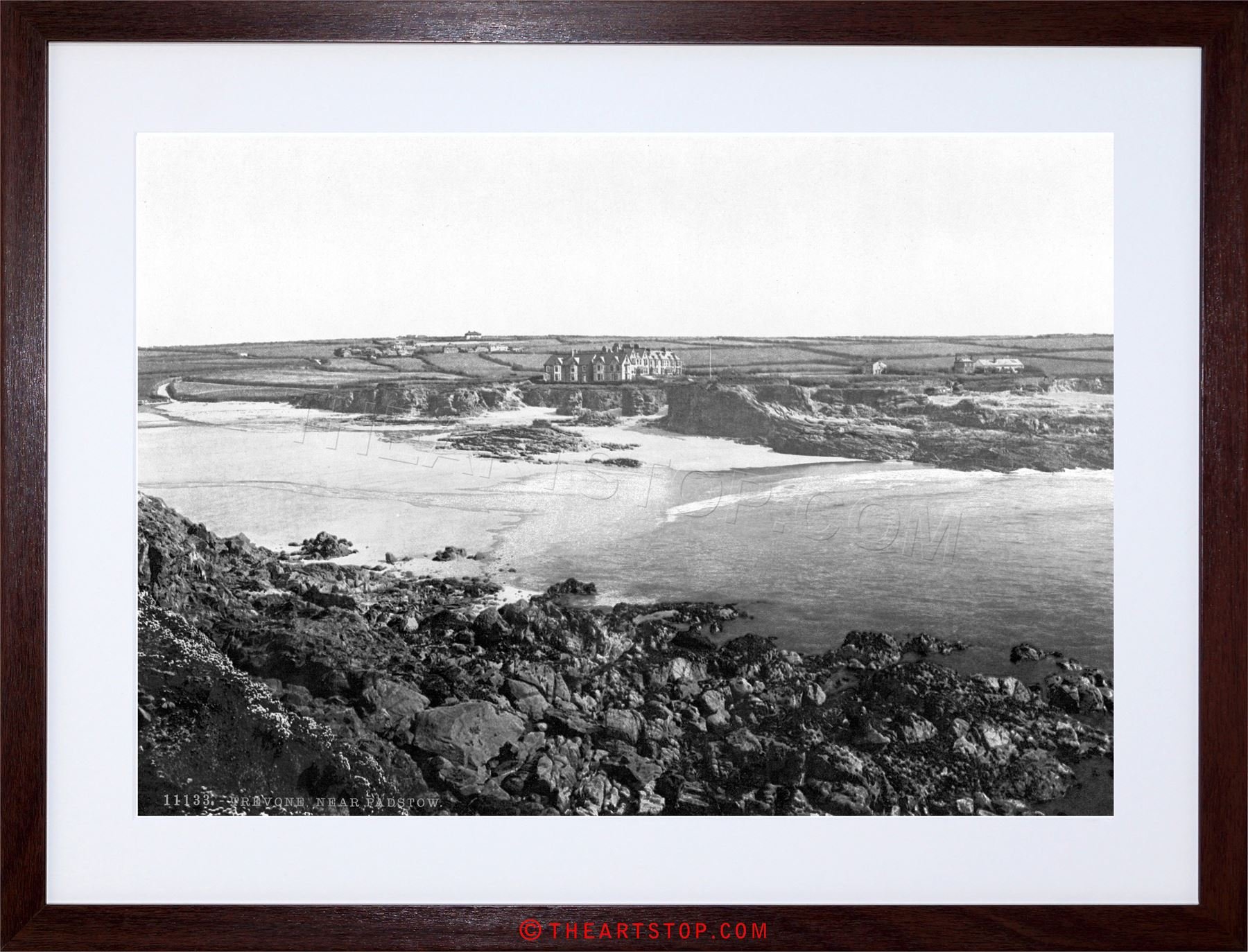 Wee Blue Coo Vintage Photo Trevone Near Padstow Cornwall England Framed Wall Art Print