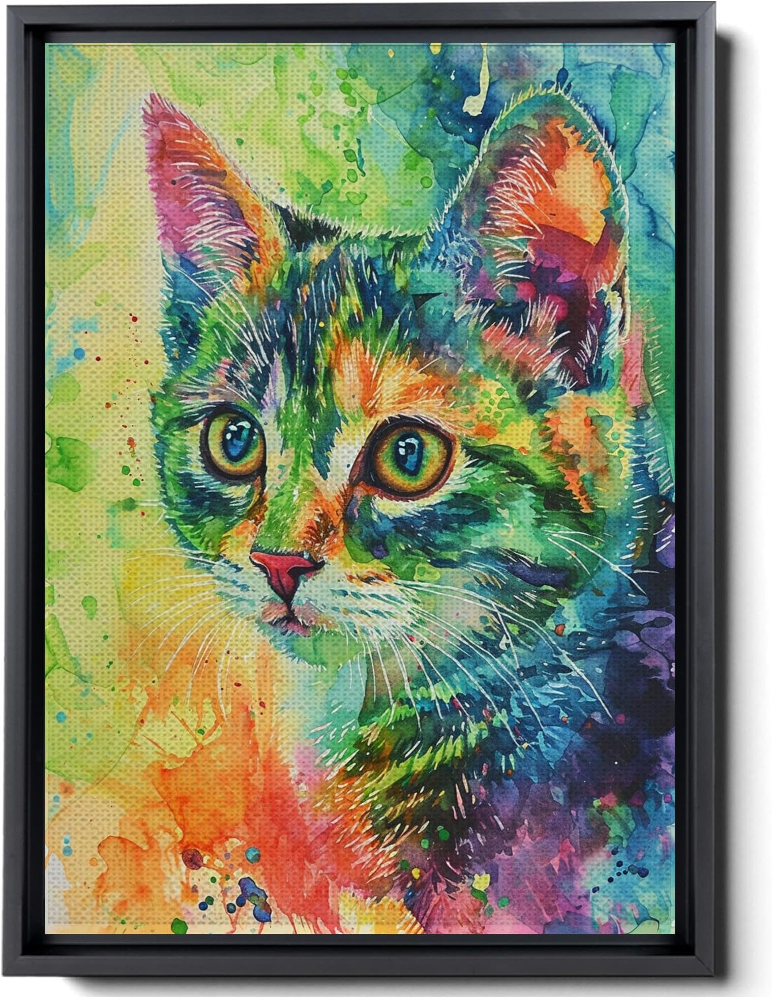 Beautiful catWatercolor Prints Print, Animal Art, Wildlife, catArt, catPrint, catArt Canvas, Watercolor Portrait, Canvas, Home Decor, Framed Abstract Art, Decor Canvas