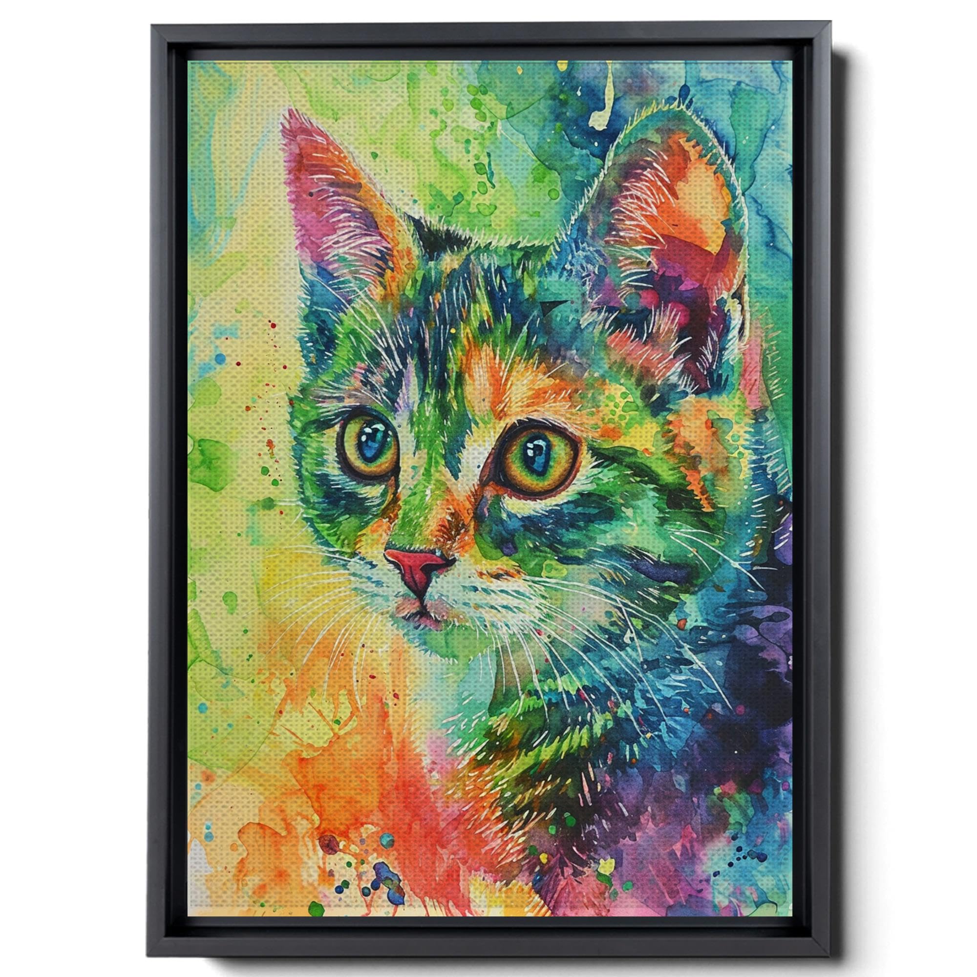 Beautiful catWatercolor Prints Print, Animal Art, Wildlife, catArt, catPrint, catArt Canvas, Watercolor Portrait, Canvas, Home Decor, Framed Abstract Art, Decor Canvas
