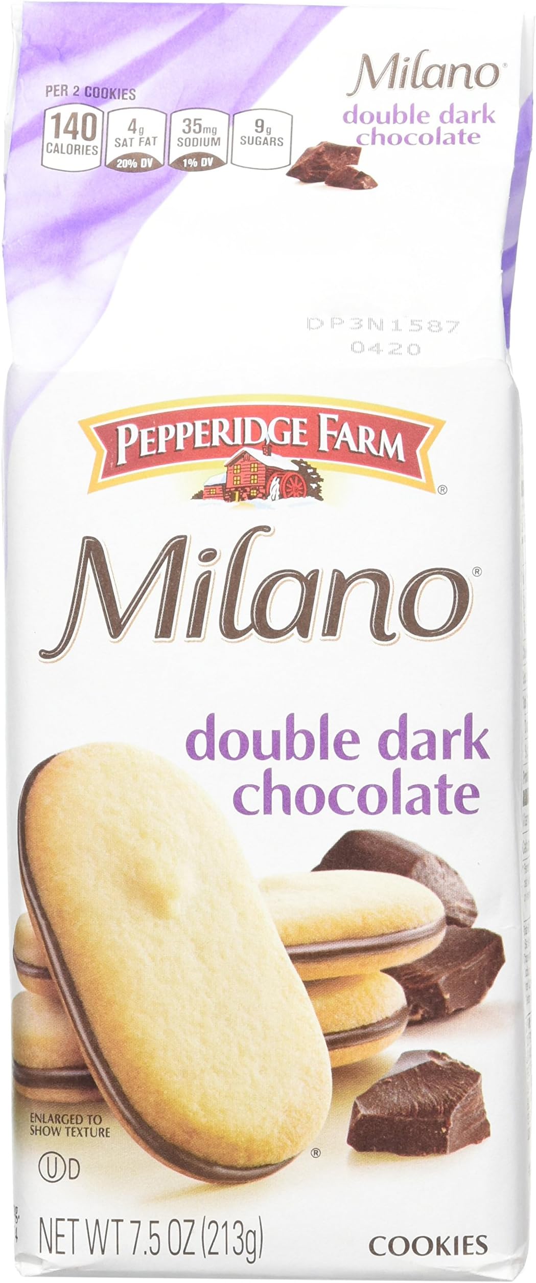 Pepperidge Farm Double Dark Chocolate Milano Cookies, 7.5-Ounce (Pack of 4)