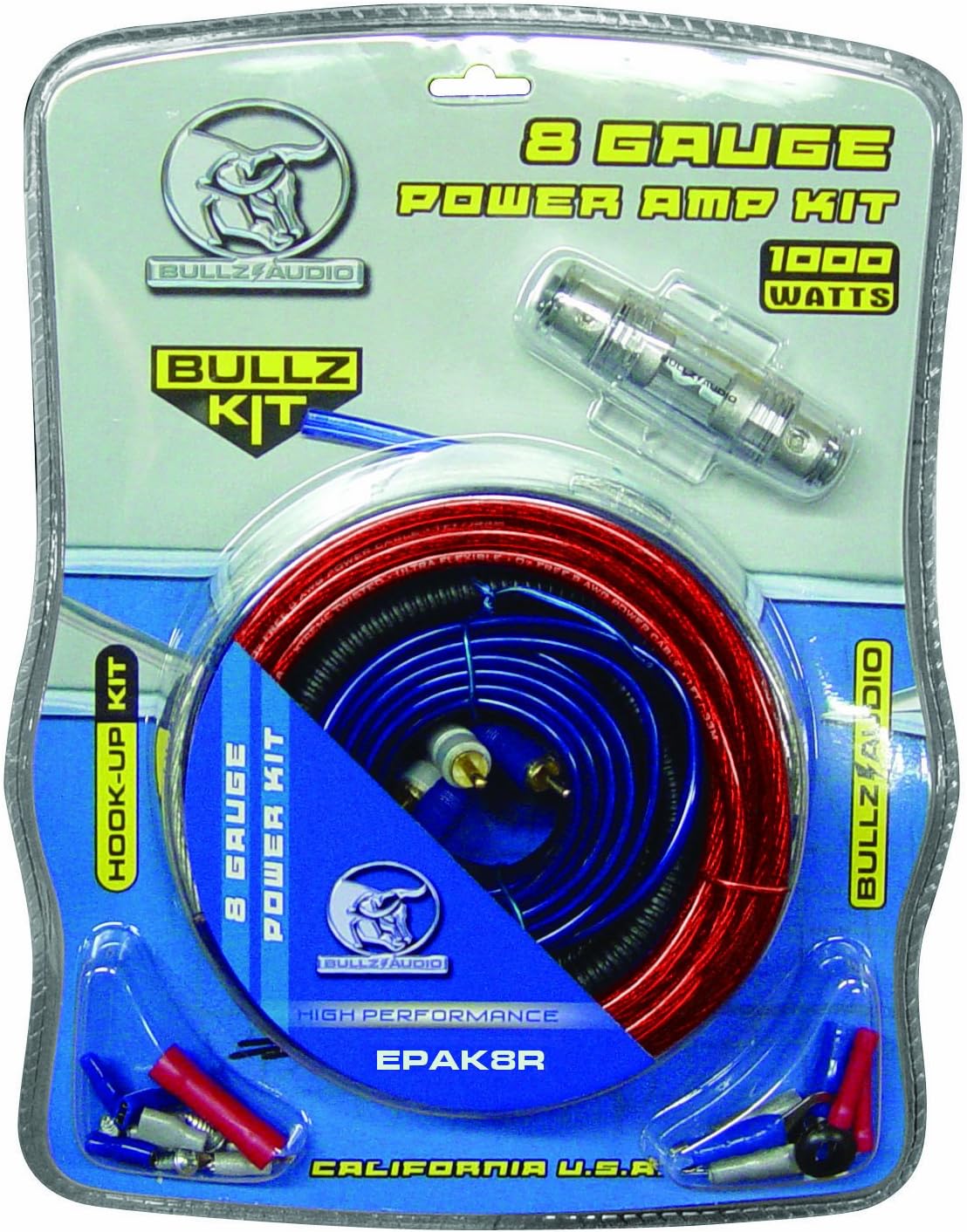 Xscorpion Epak8r 8 Gauge Amplifier Amp Wiring Kit With Red