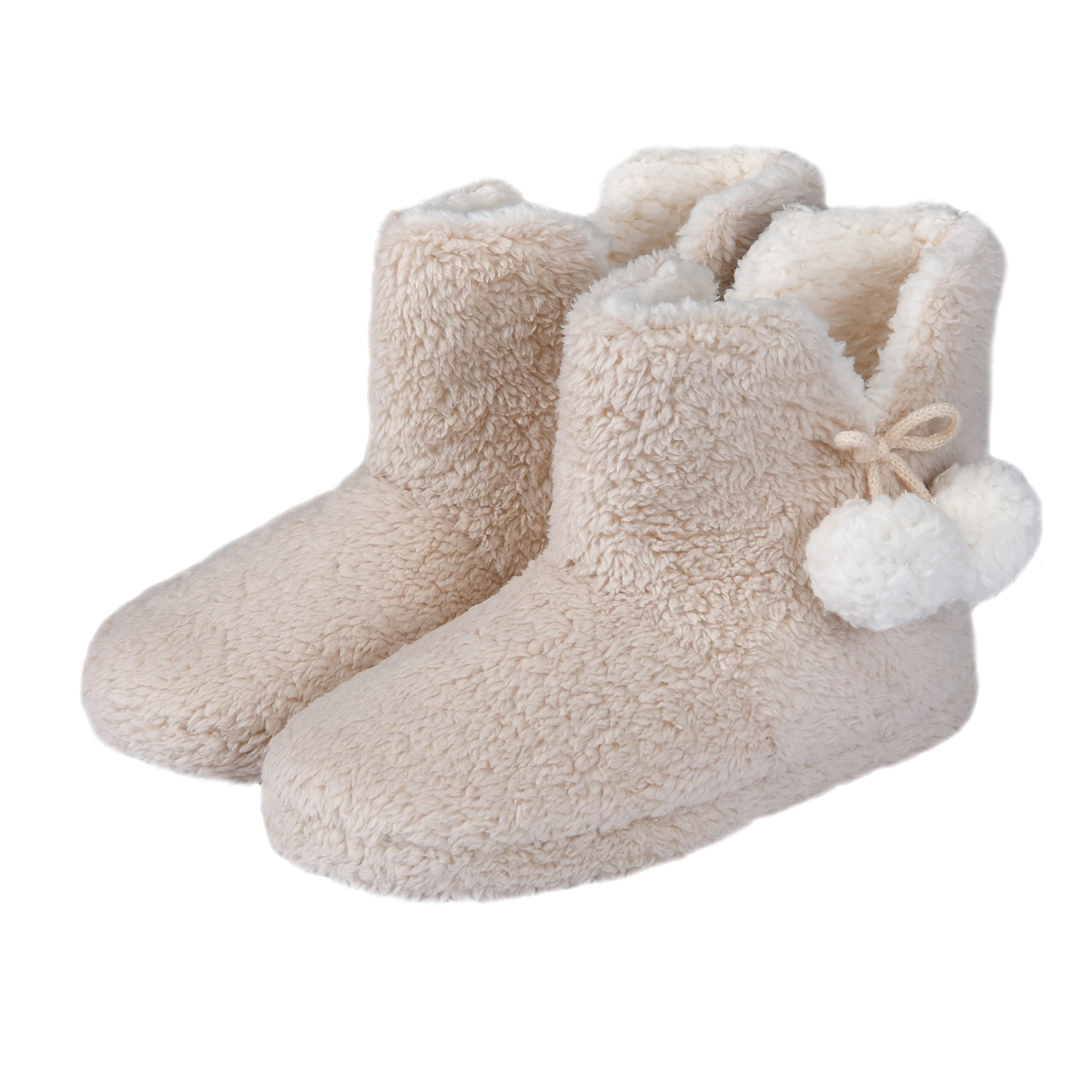 SleepdownWomen's Ladies Teddy Fleece Bootie Slippers Boot