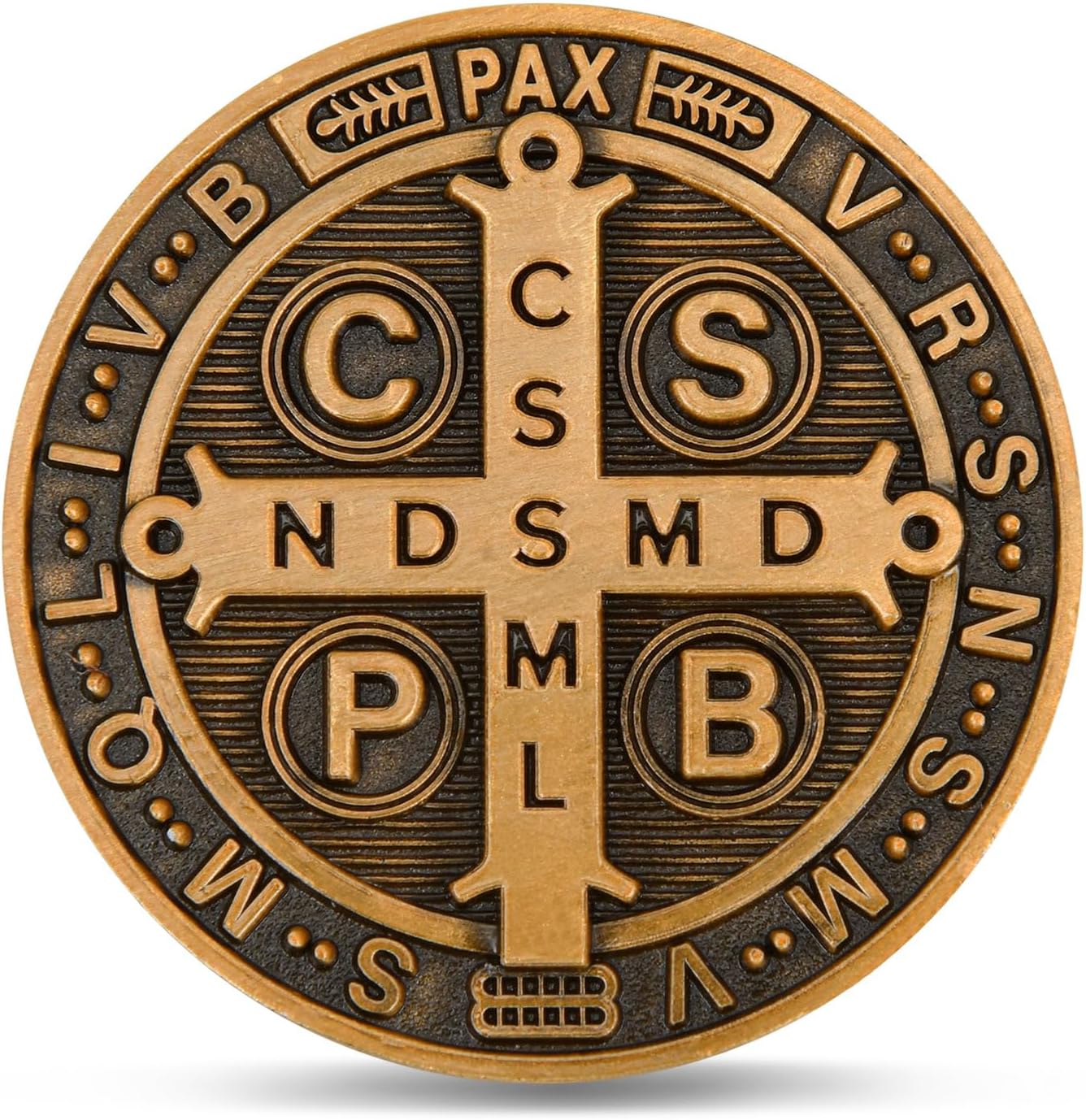 Saint Michael & St. Benedict Challenge Coins (5-Pack) – Archangel Protection Pocket Coins with Clear Cases, 3D Engraved Zinc Alloy for Collectors, Law Enforcement, Christians, and Spiritual Gifts