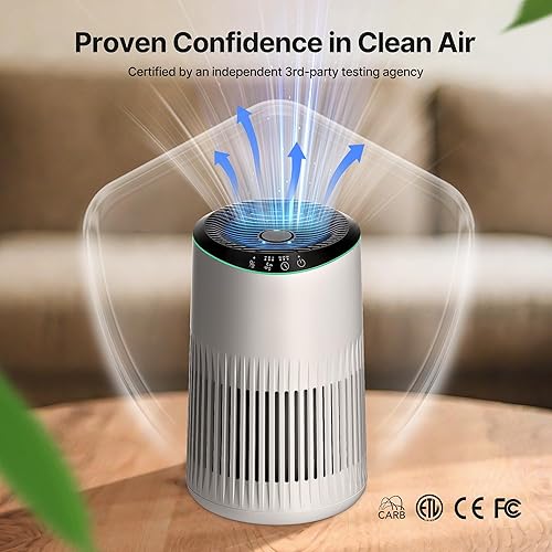 Miniatura 5 de Purificadores de aire para dormitorio y hogar, purificador de aire para olores de humo con esponja de fragancia, purificador de aire pequeño con