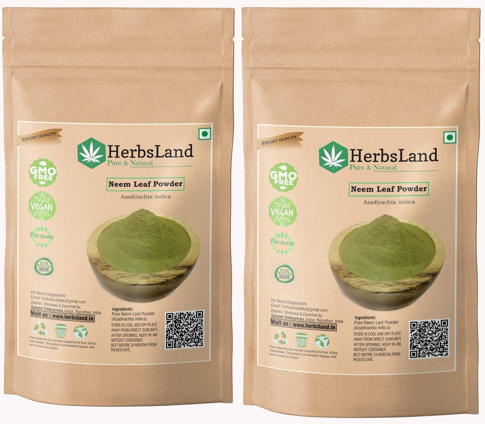 100% Natural & Bio Organic Neem Leaf/Leaves Powder (Azadirachta indica) | Goodness of neem | Anti-Dandruff | Pimple-free Skin, silky hair | Face Mask | Skin Care | Hair Pack (200 gm)-picture-35
