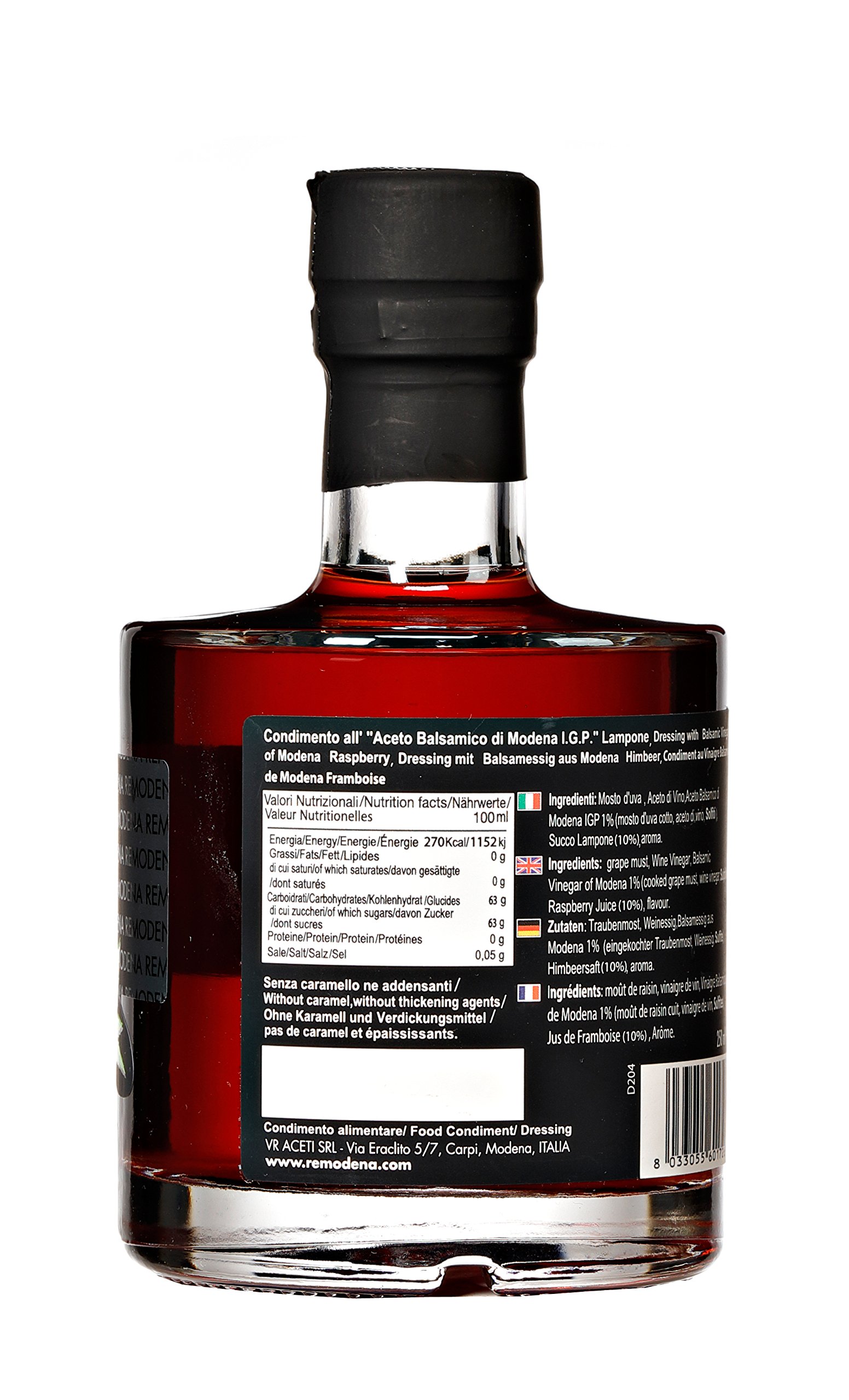 Re Modena Condimento all' "Aceto Balsamico di Modena Igp " Lampone - 3 bottiglie