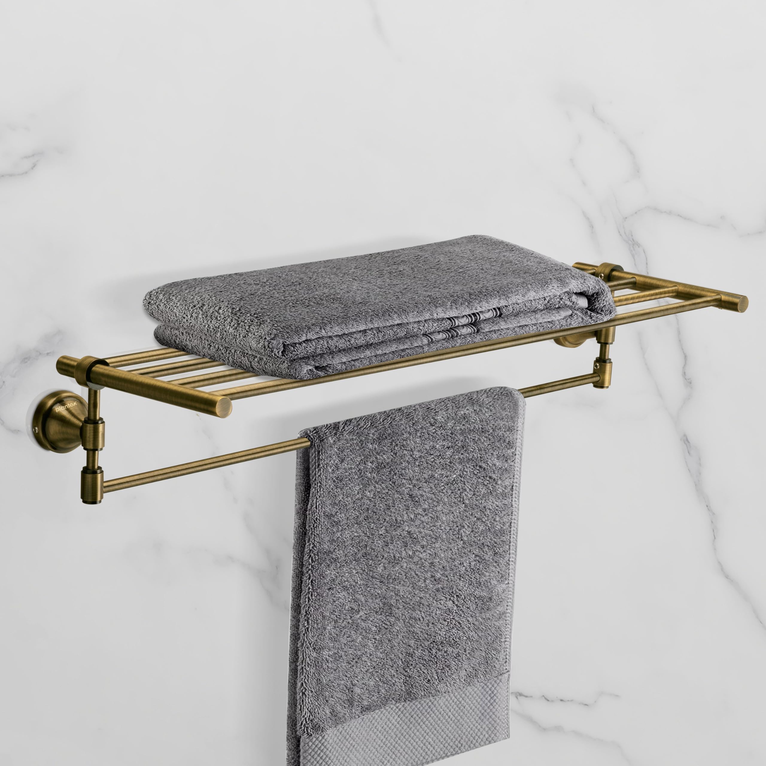 Plantex 304 Grade Stainless Steel Towel Rack for Bathroom/Towel Stand/Hanger/Bathroom Accessories - Niko (24 Inch-Antique) (B0B9HLM1L1) Amazon Price History, Amazon Price Tracker