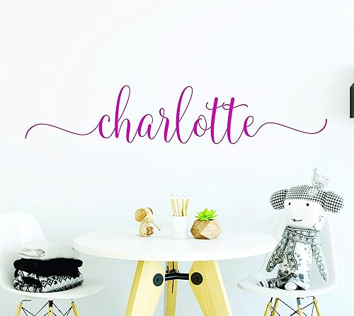 Miniatura 5 de Calcomanías de nombre Calcomanías de pared con nombre Calcomanías de nombre para niñas Calcomanía de pared personalizada Calcomanías de pared