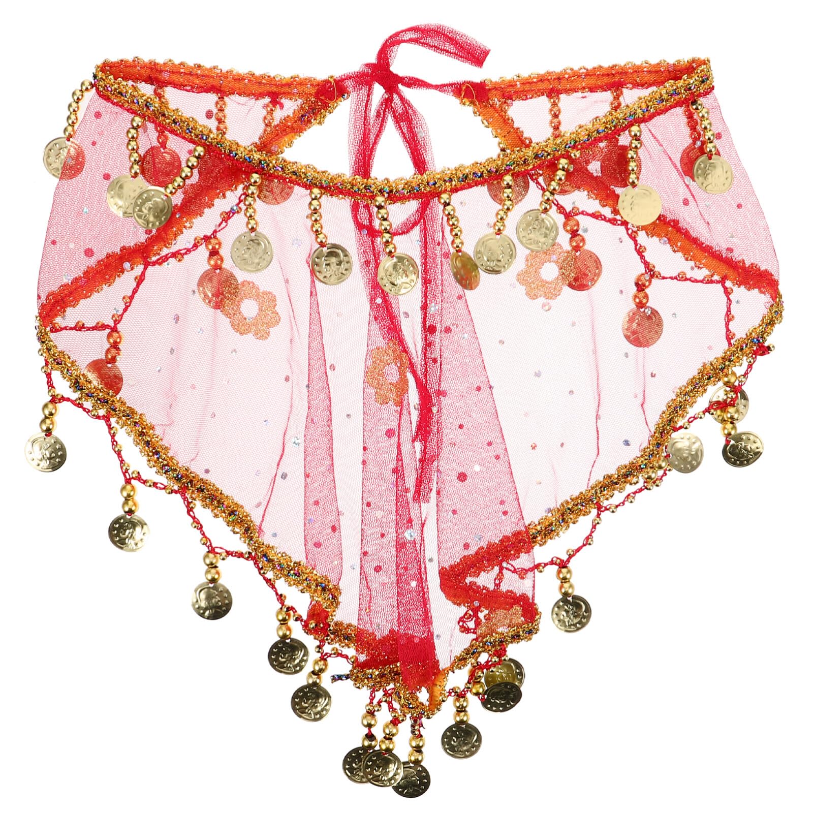 EXCEART Tribal Veil Costume Accessory for Women Elegant Fringed Face Cover for Dance Parties and Festivals Lightweight and Unique Design