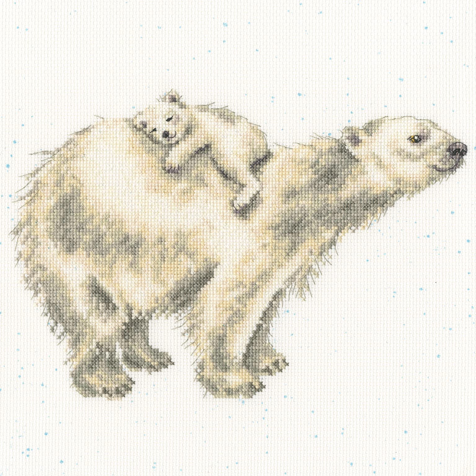 Bothy Threads White, Light Blue Cross Stitch Kit - Snow Baby
