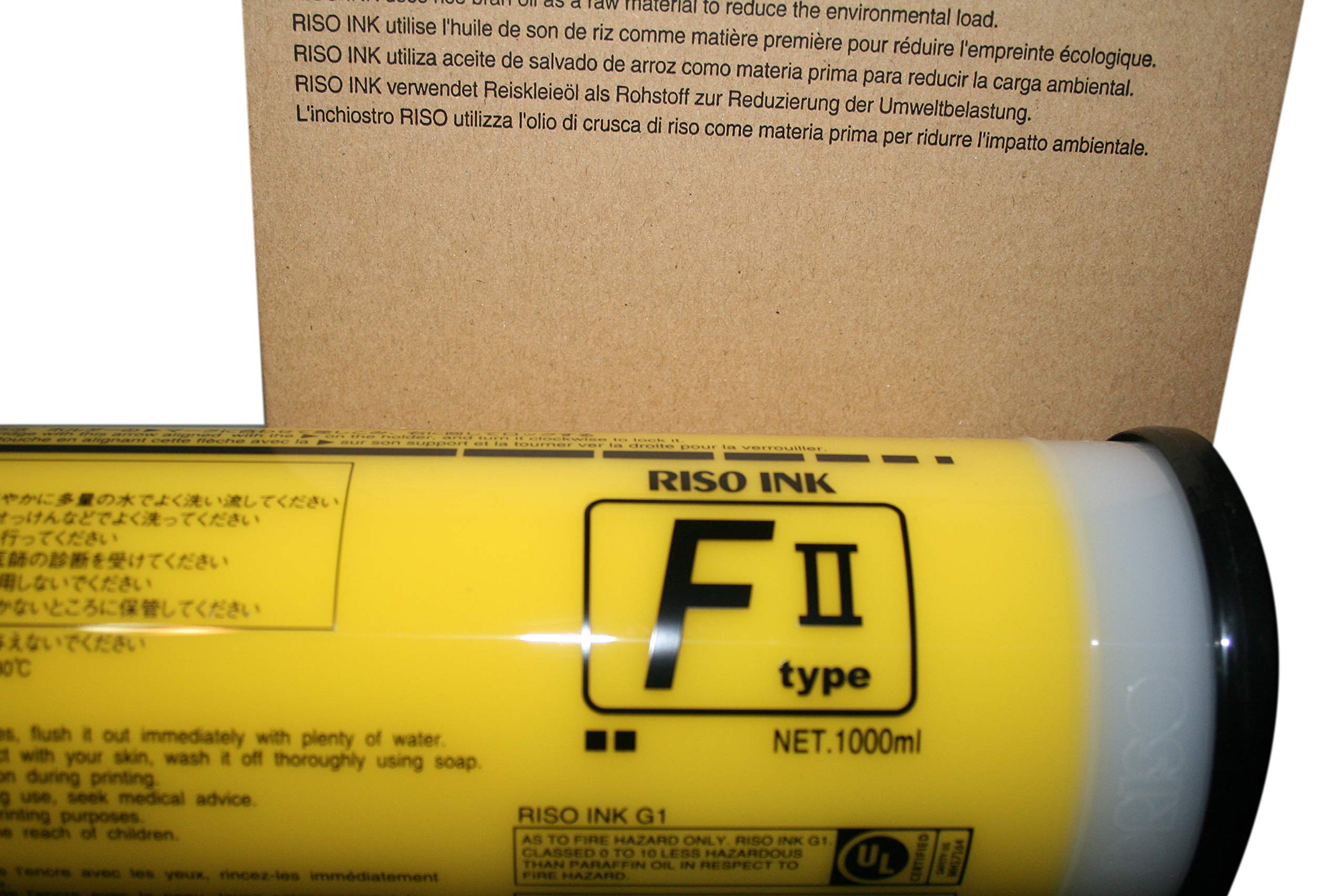 2 Riso S-8119 Type FII Yellow Ink, for Risograph EZ, ME, MF, MZ
