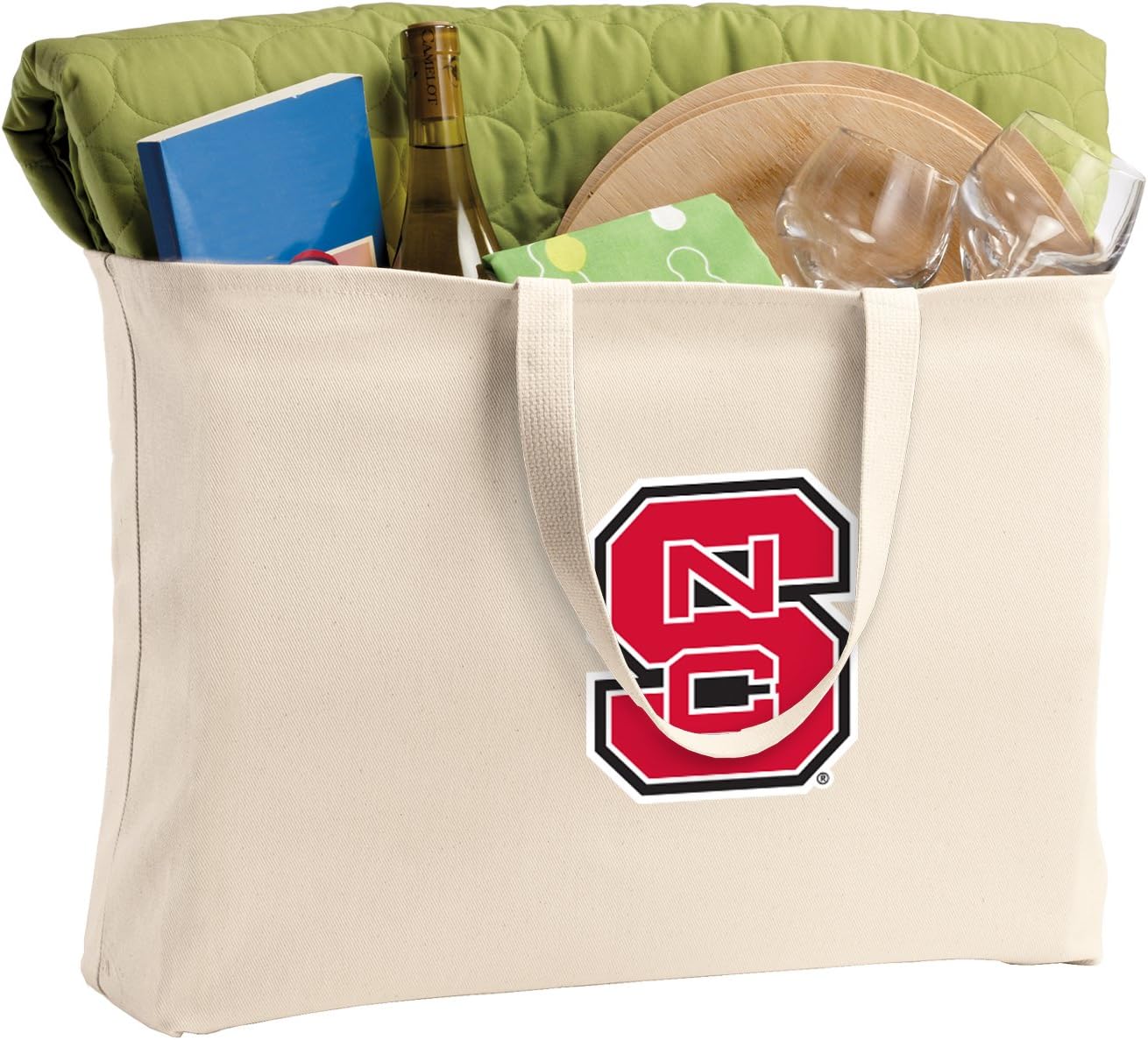 Broad Bay JUMBO NC State Tote Bag or Large Canvas NC State Wolfpack Shopping Bag