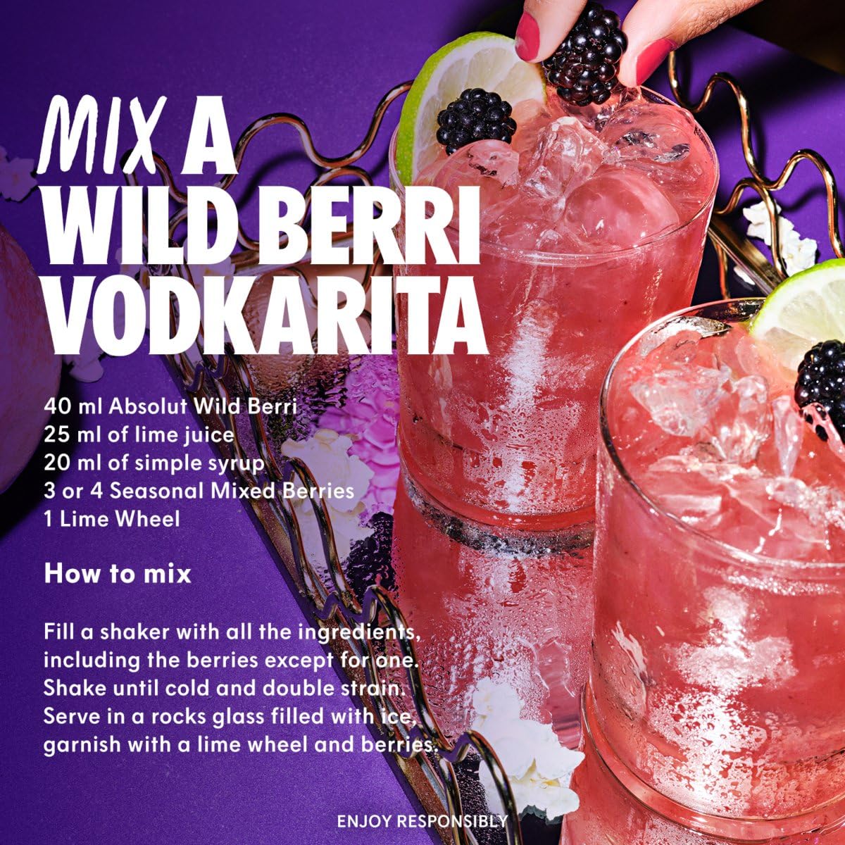 Absolut WILD BERRY Flavored Vodka 38% Vol. 0,7l