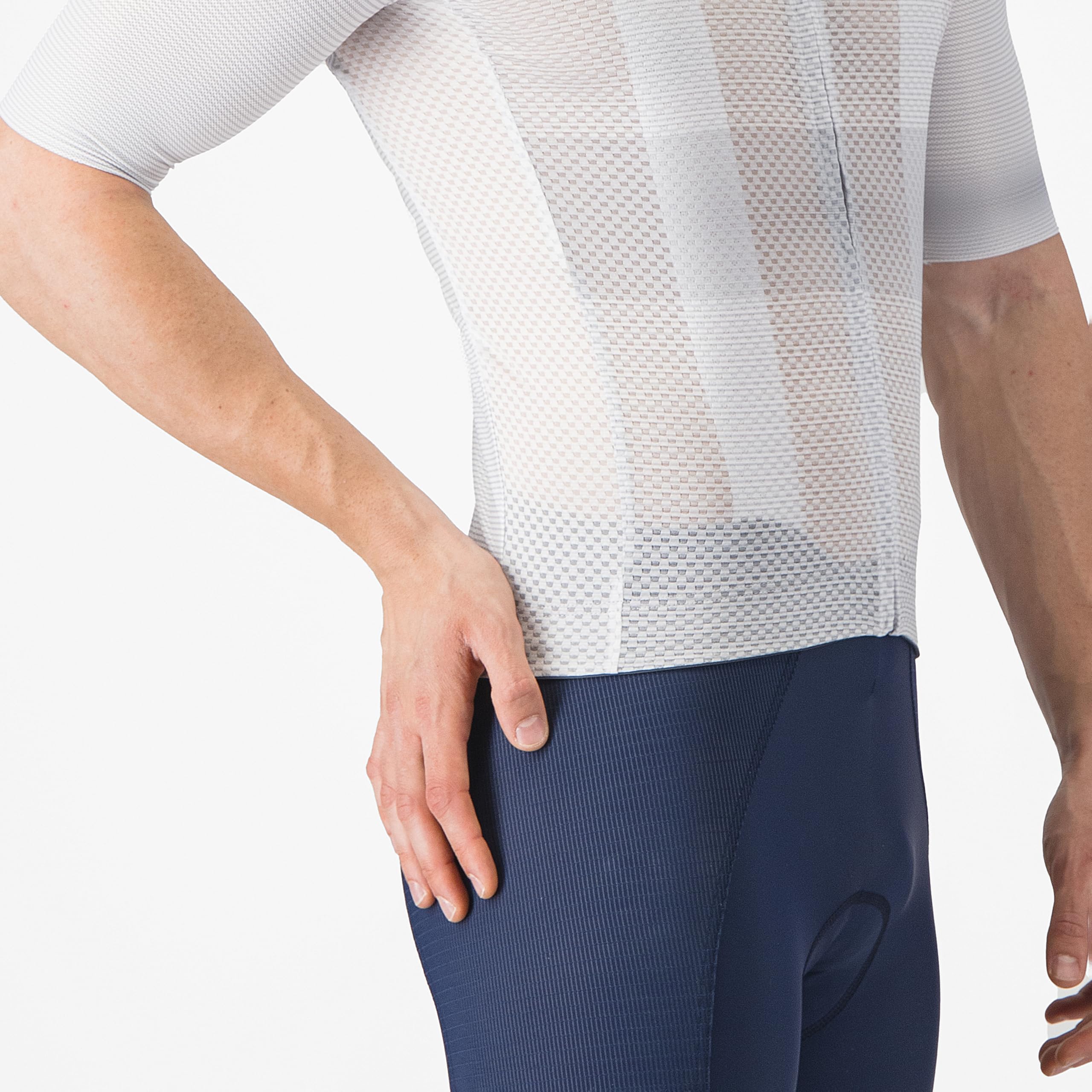 CASTELLI Maglia A/C da uomo, maniche a un quarto, cerniera intera, ciclismo su strada e gravel, con protezione UV
