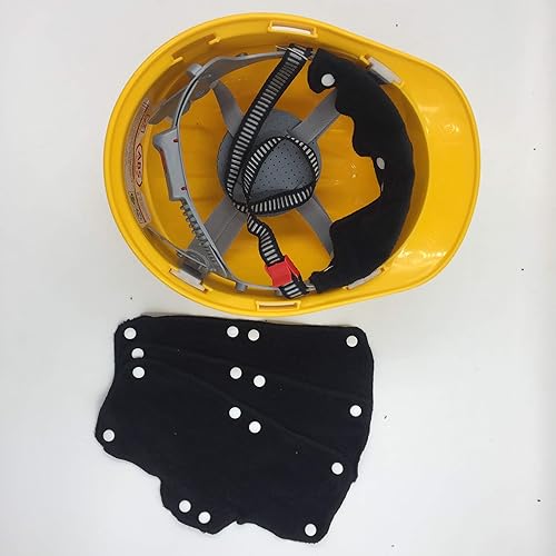 Miniatura 5 de Banda para el sudor negra para casco de terciopelo lavable, forro de algodón de rizo NAEE a presión (3)