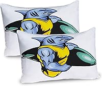 Vista 60 de Bolos decoraciones de fiesta funda de almohada por Ambesonne, bola roja con difusión Skittles vibrantes abstracta vibrante Arte, decorativo impreso