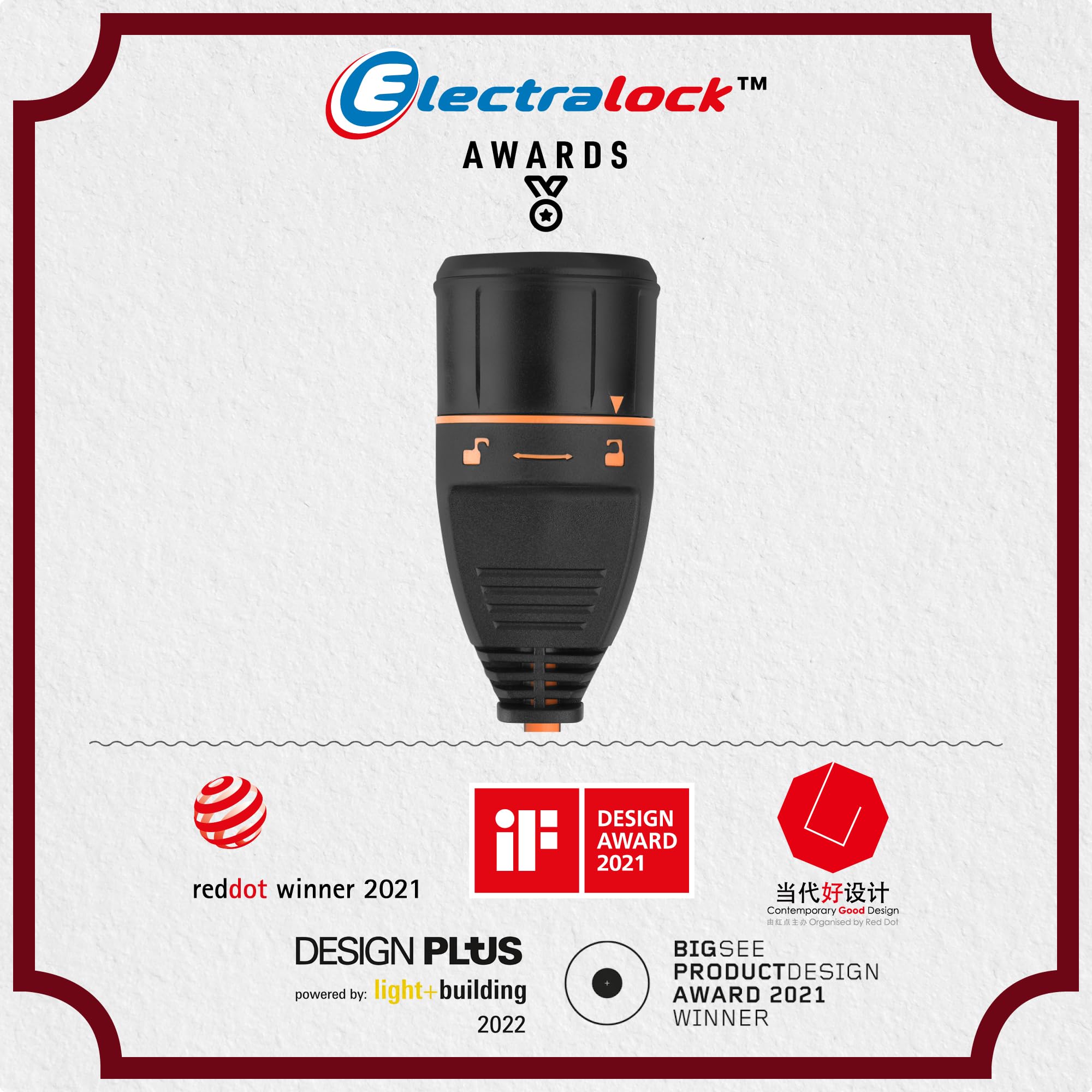 Electraline 49238 Przedłużacz przedłużający Jardín ze stałym platynowym nawijaczem 30M 2x1,5 mm z europejską wtyczką Electralock wyposażoną w system blokowania, który zapobiega odłączeniu wtyczki i