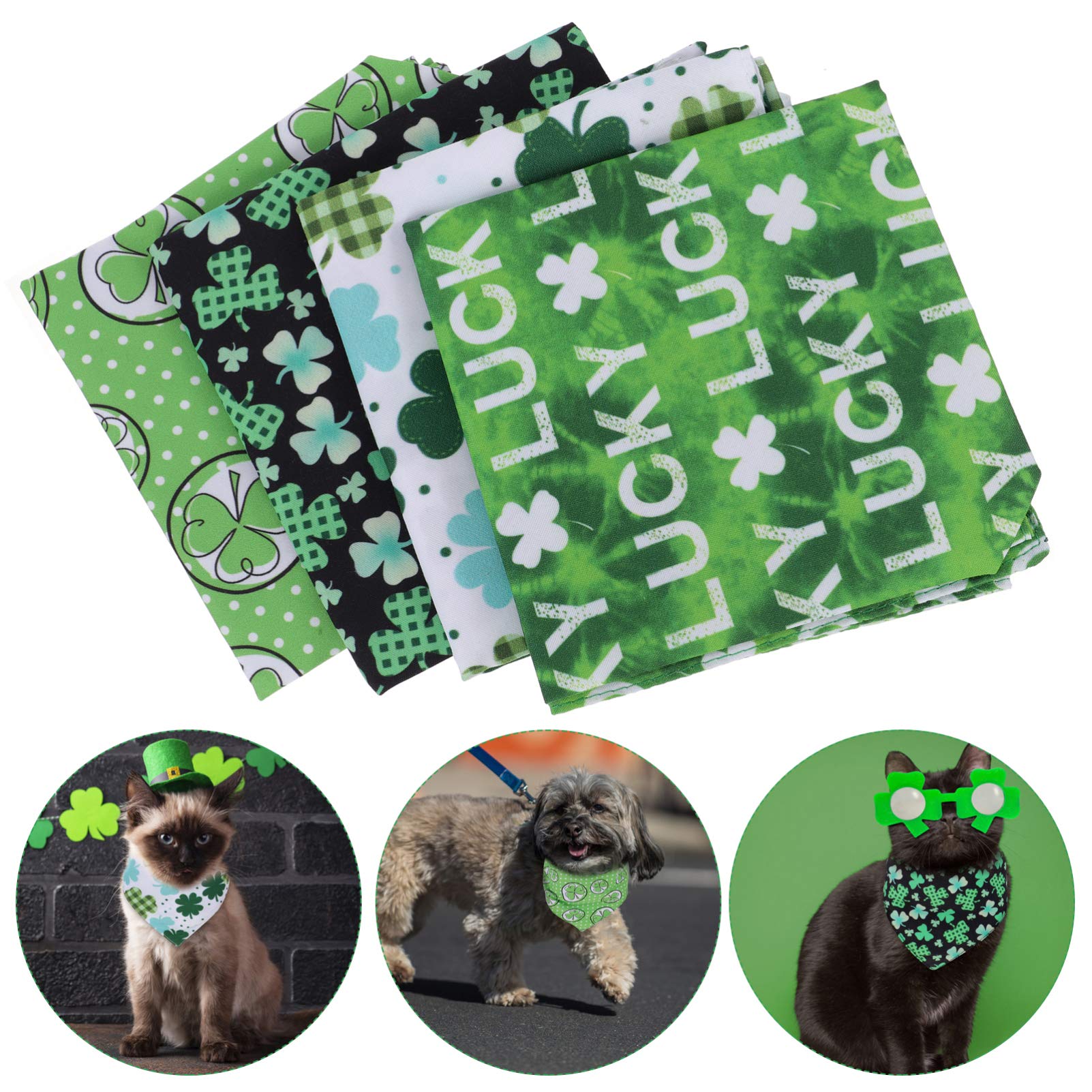 POPETPOP 8pièces Écharpe pour Animaux De Compagnie Lot de Bandanas Créatifs pour Chiens Et Chiots Accessoires Et Confortables pour Fête Ou Quotidien