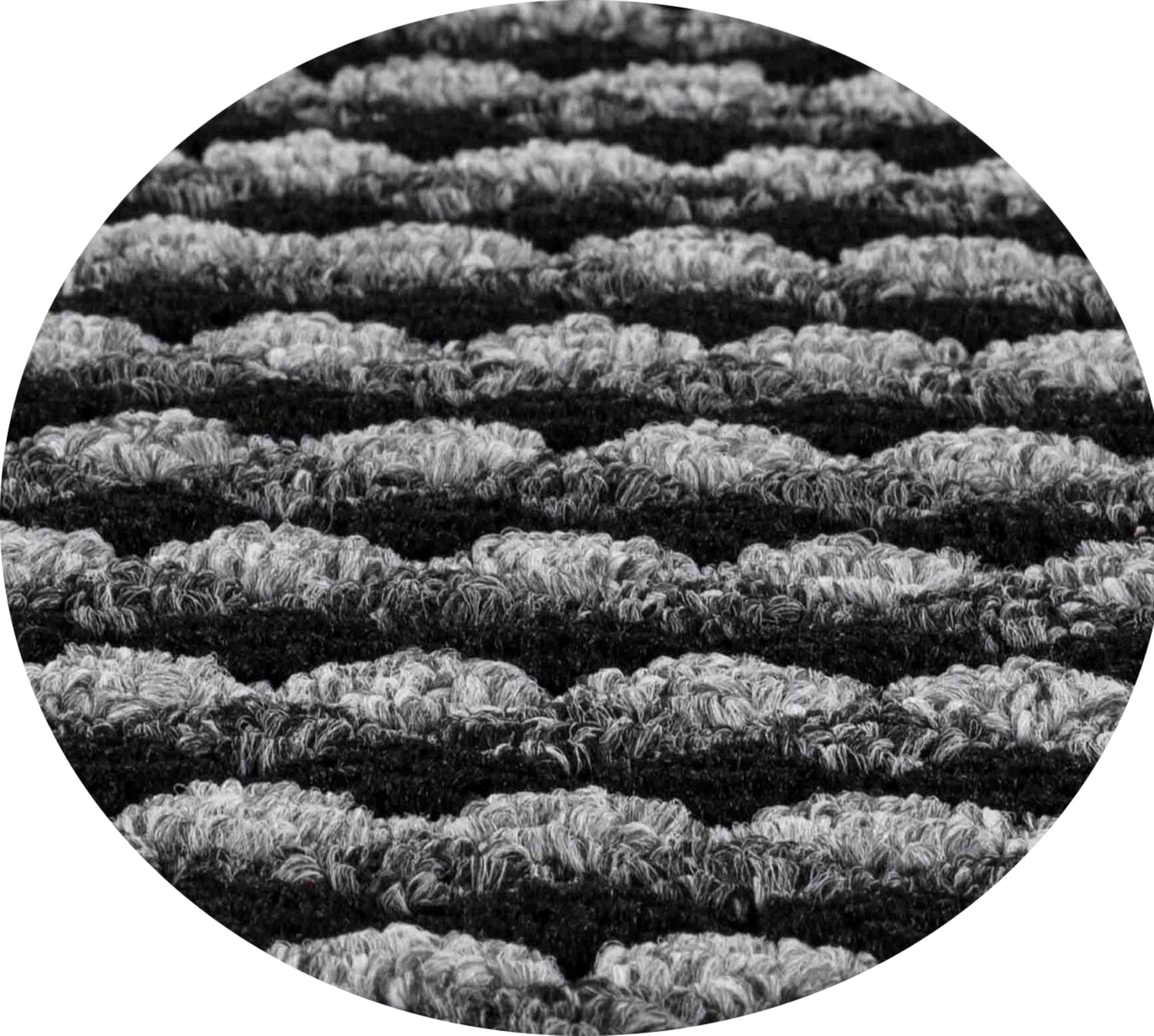 SrS Rugs® Non Slip Kitchen Door Mats & Hallway Runners Washable Rug UK (Anthracite Stripes, 90cm x 150cm)
