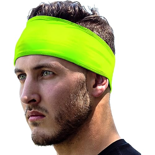 E Tronic Edge Headbands for Men, Women, Boys and Girls - Sweat Bands for Workout, Running,Basketball, Snowboarding - Quick-Drying, Non-Slip Sports Headband for Long Hair