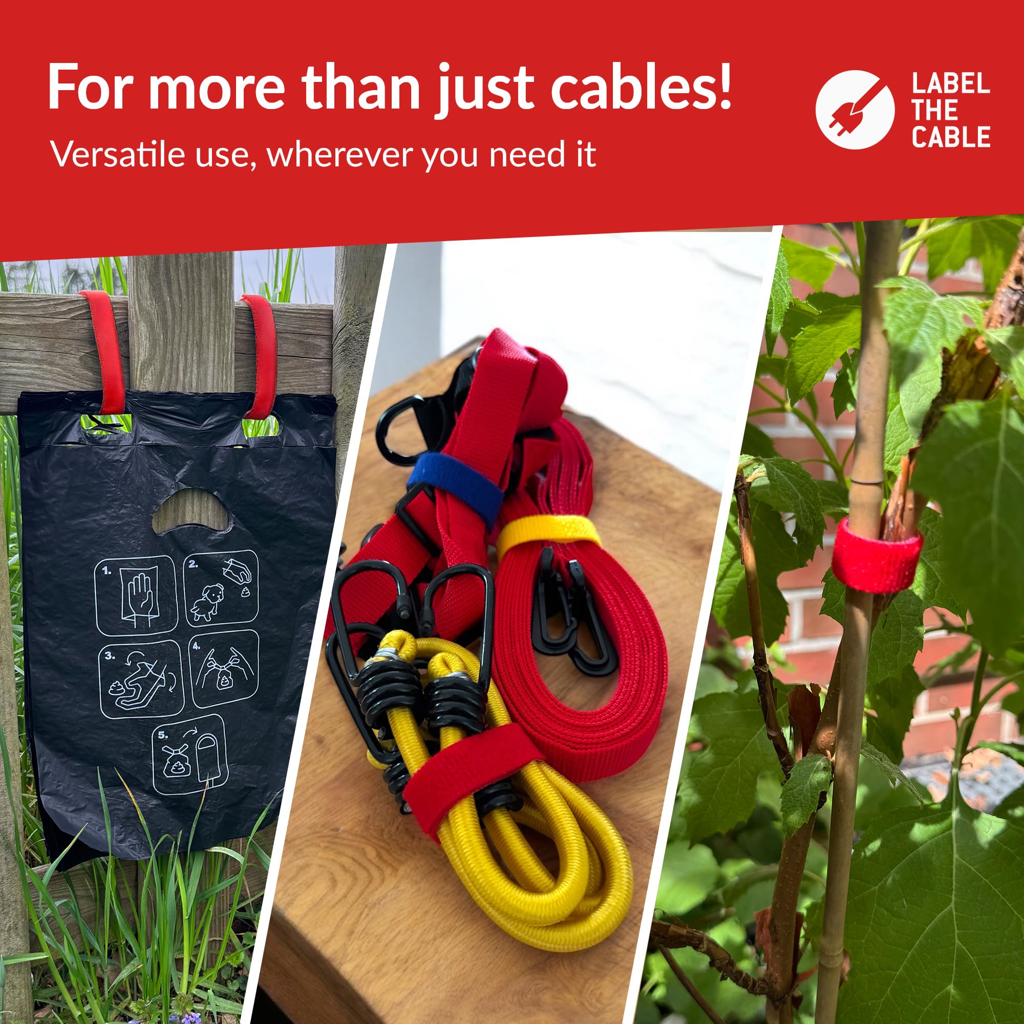 LABEL THE CABLE Porte-Câbles avec Étiquettes - Attache-Câbles en Scratch avec Champs d LABEL THE CABLE Porte-Câbles avec Étiquettes - Attache-Câbles en Scratch avec Champs d