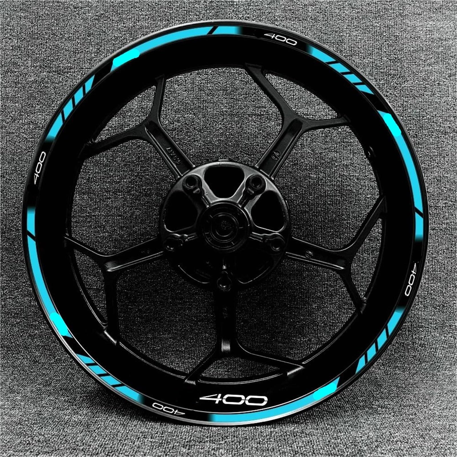 Motorcycle Wheel Sticker Decal for Kawasaki for Z400 Motorcycle 17 Inch Wheel Rim Decal Decoration Hub Emblem Sticker Waterproof High Reflection(18)