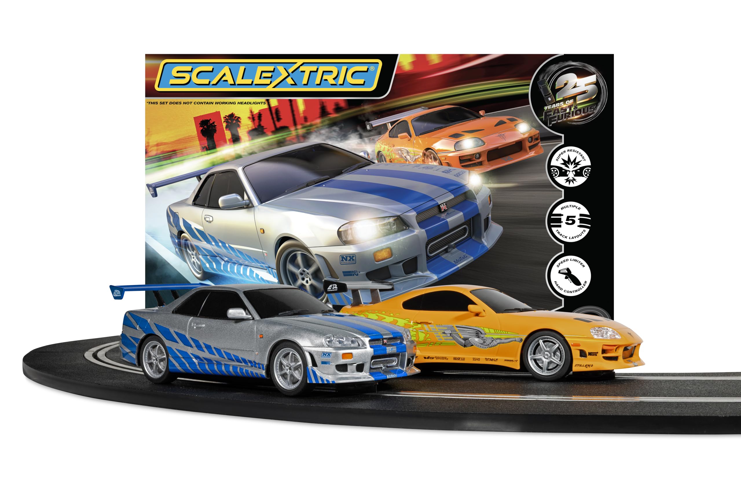 Scalextric C1465M Fast and Furious Race Set, Scalextric Cars, 1:32 Scale