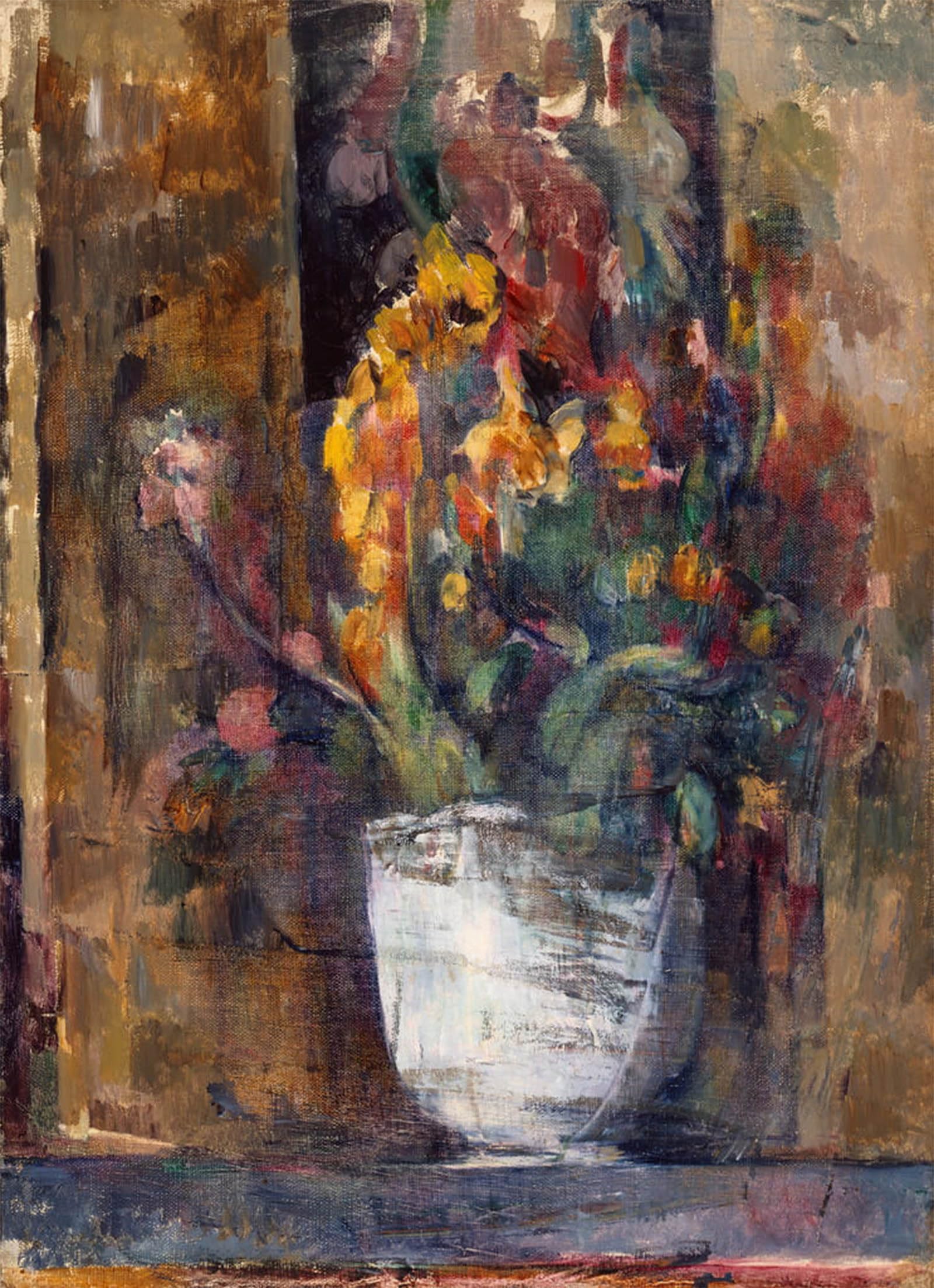 ARTXLXXBN Famous Prints Artwork Pictures Poster Painting Art Vase of Flowers by Paul Cézanne Artwork Landscape Pictures for Home Decor 60x90cm
