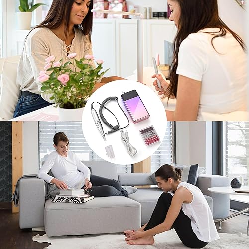 Miniatura 9 de AW 20000RPM - Taladro de uñas eléctrico para uñas acrílicas con pedal de pie, manicura de pedicura para uso doméstico en salón de belleza