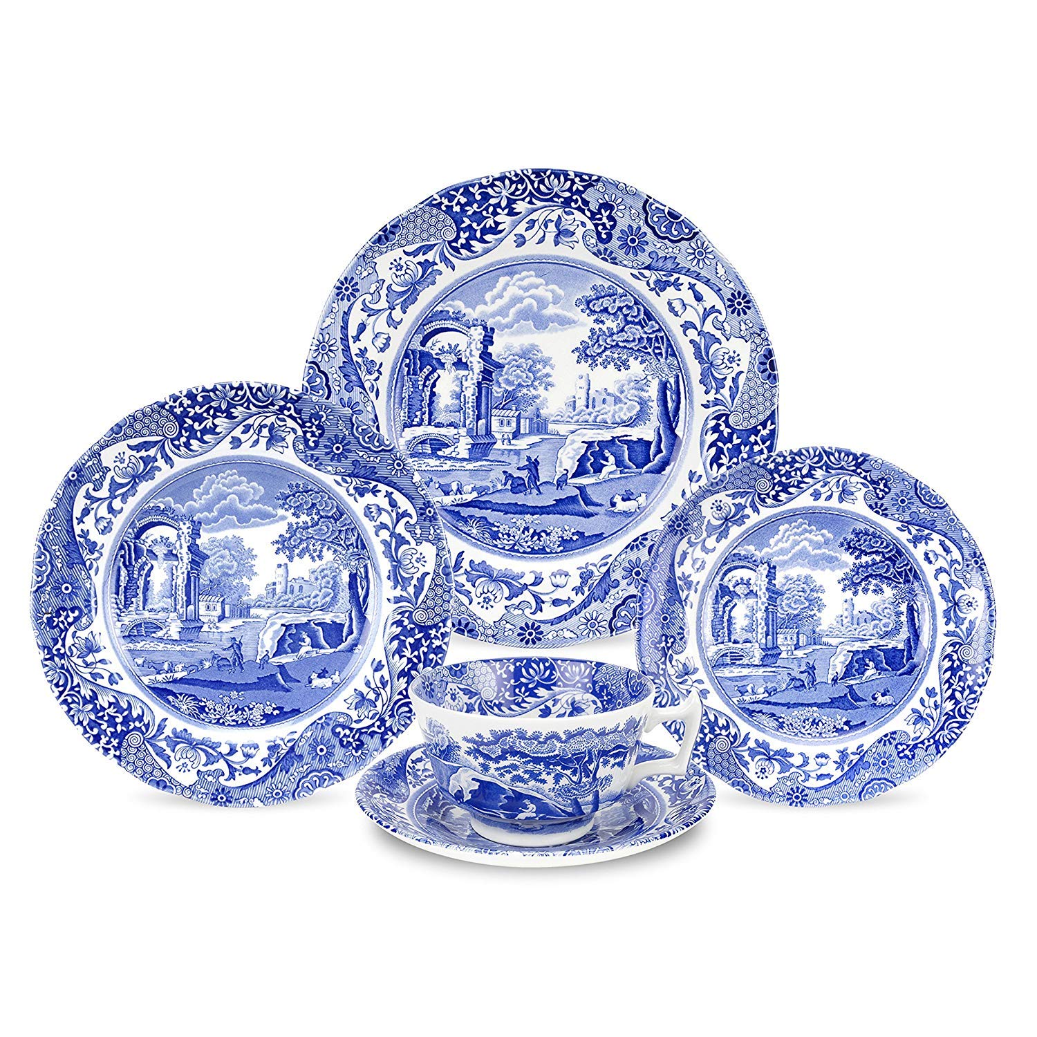 Royal Worcester Spode Blue Italian 5-Piece Place Setting