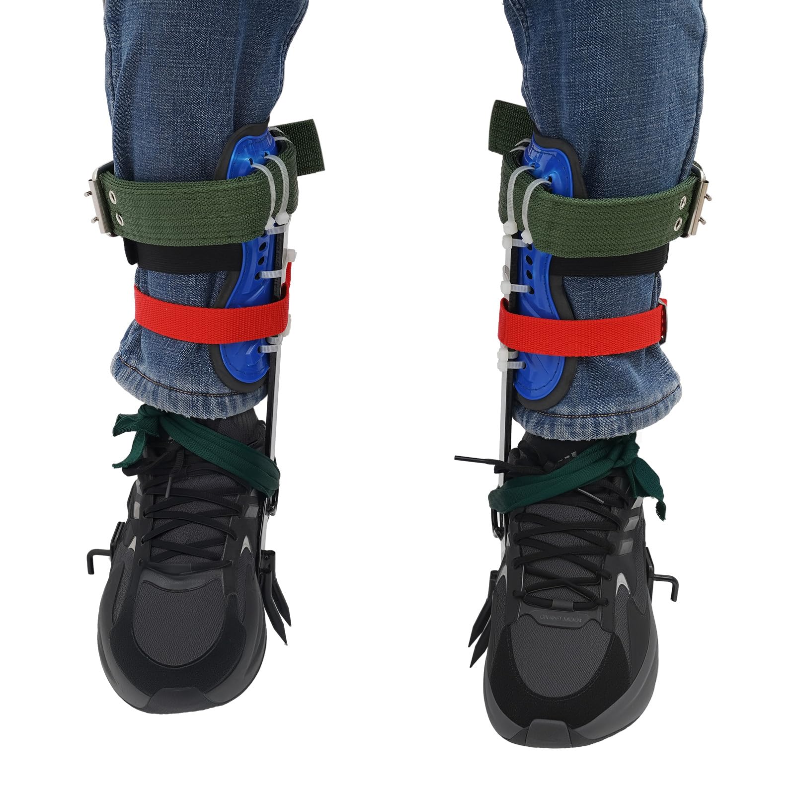 Crampons d'arbre en acier trempé 45# avec sangles réglables, pédale antidérapante 100kg pour élagage et cueillette