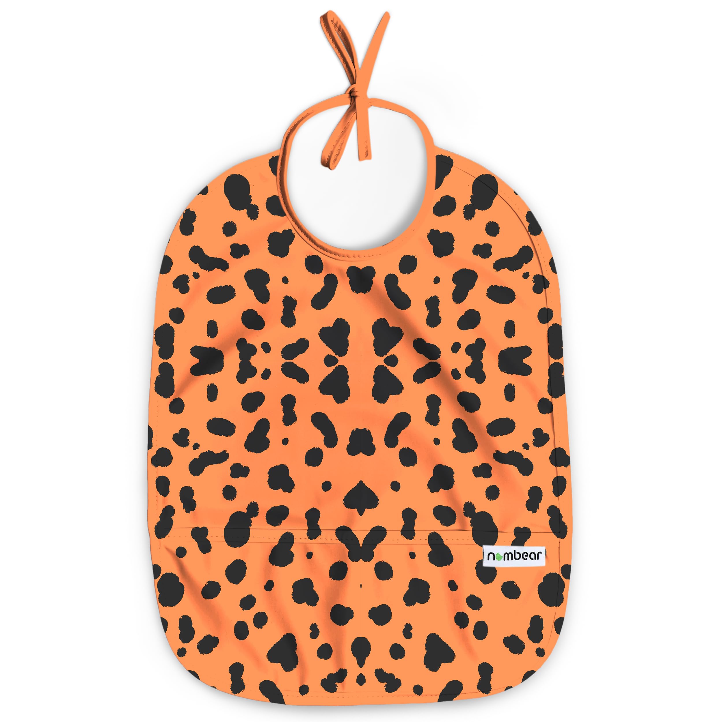 Nombear Easy Wipe Clean Sleeveless Baby Bibs 6-12 Months for Baby Led Weaning - Waterproof Feeding Bibs 12-18 Months,Toddler Food Apron, 1-Pack, Animal Print