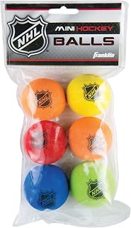Franklin Sports Mini - Indoor Floor Hockey Balls for Kids - 6 Soft Foam Balls - Assorted Colors
