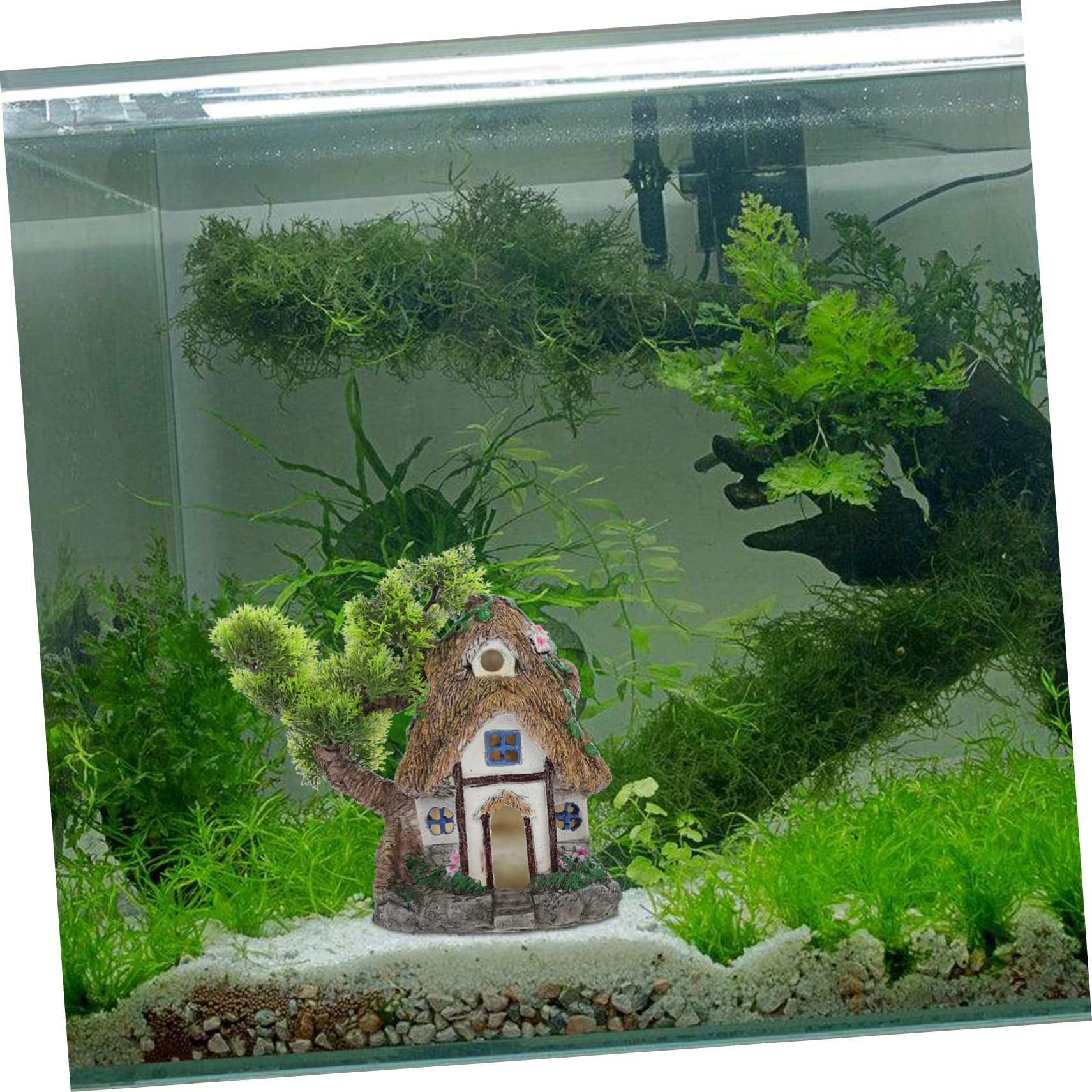 Housoutil Casa del Árbol para Acuario Decoración Creativa Vista De Pecera Adorno para Pecera