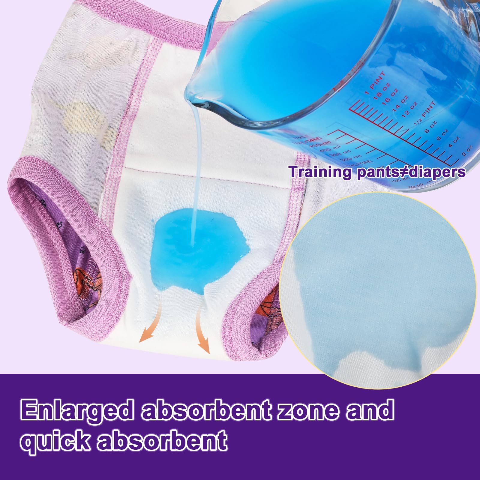 MOEMOE BABY Potty Training Pants Boys Training Pants Toilet Training Pants Toddler Training Pants Reuasable Potty Training Underwear,4 pack - 4