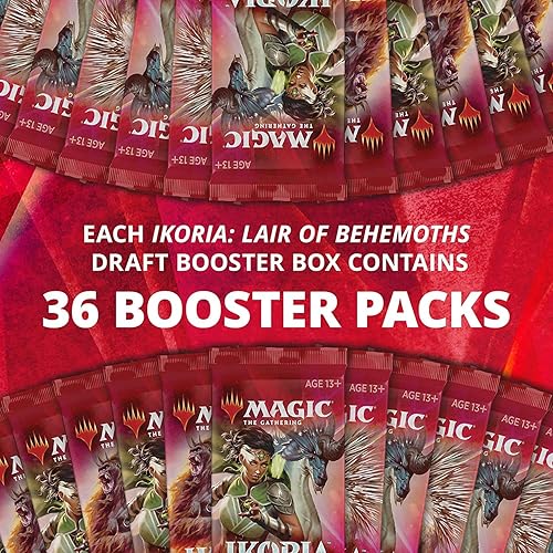 Miniatura 2 de Magic: The Gathering Ikoria: Lair of Behemoths Draft Booster Box | 36 paquetes de refuerzo de borrador (540 cartas + tapa de caja) | Sellado de