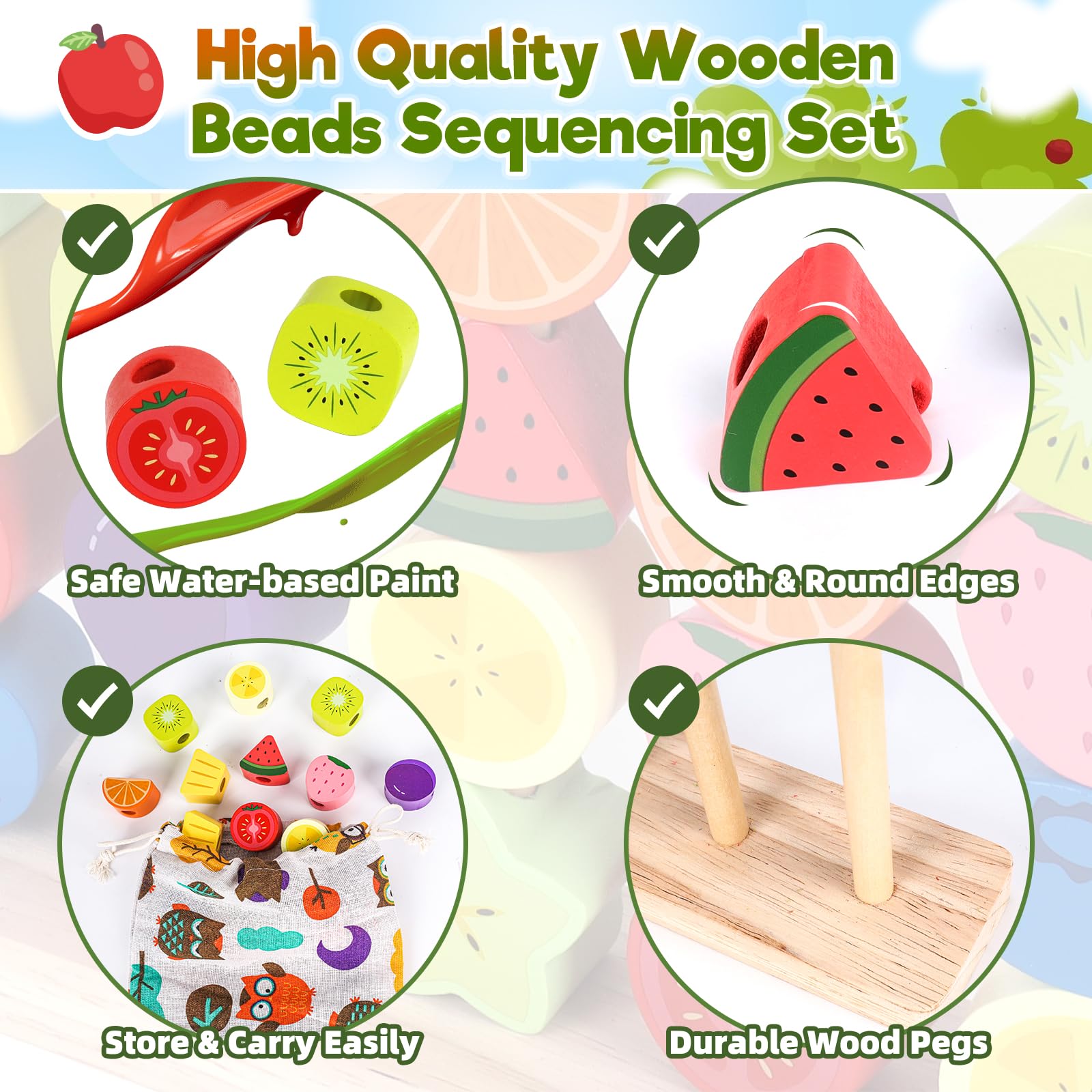 Montessori Wooden Toddler Toys Gifts: Toys for 2 3 4 Year Old Boys Girls - Image 4