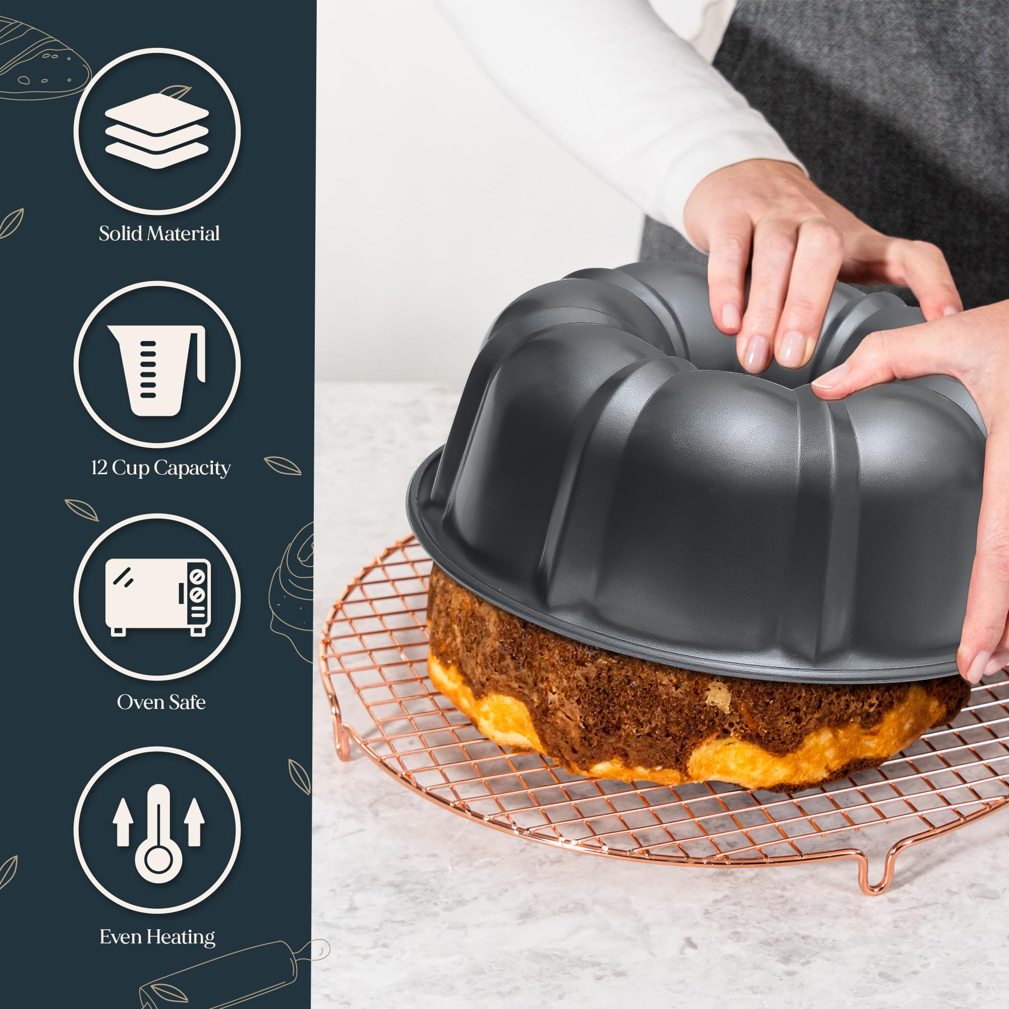 Amazon.com: Carbon Steel 9 Inch Round Cake Pan Nonstick - Heavy