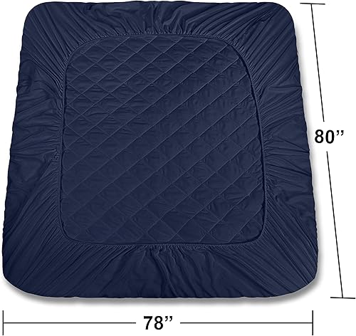 Miniatura 115 de Utopia Bedding Protector de colchón acolchado (individual) – Protector de colchón elástico ajustable – La funda de colchón se estira hasta 16