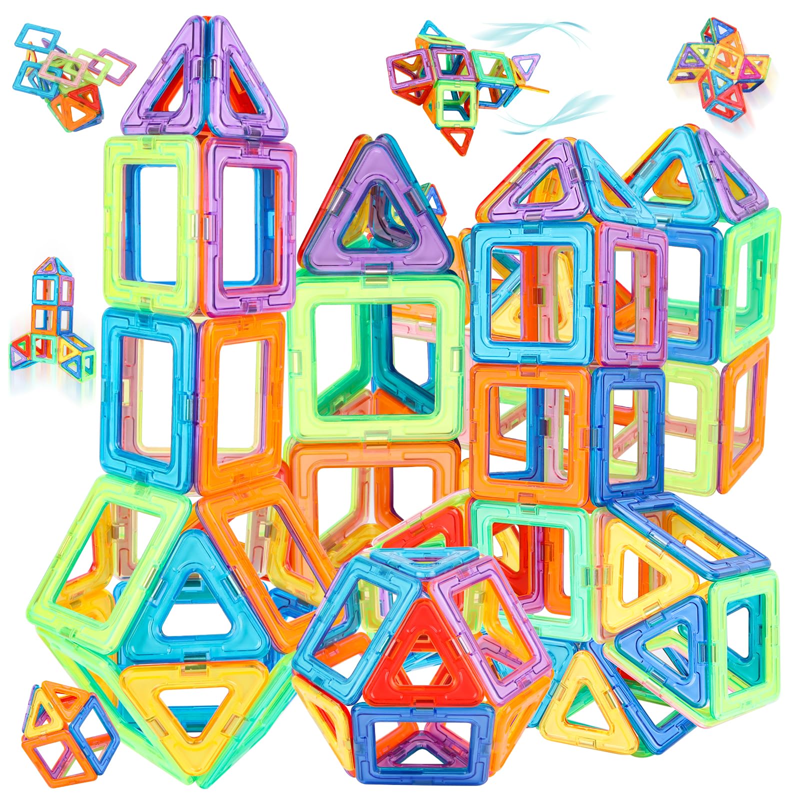Jeu de construction magnétique - AZWIX - 38 pièces - Enfant 3-7 ans - Mixte - Jeux - Jouets