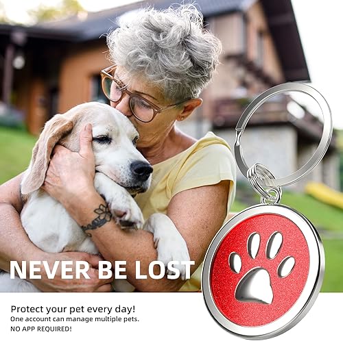 Miniatura 5 de Etiquetas de identificación de mascotas con código QR para perros perfiles de mascotas modificables escanear QR Recibir alerta instantánea de